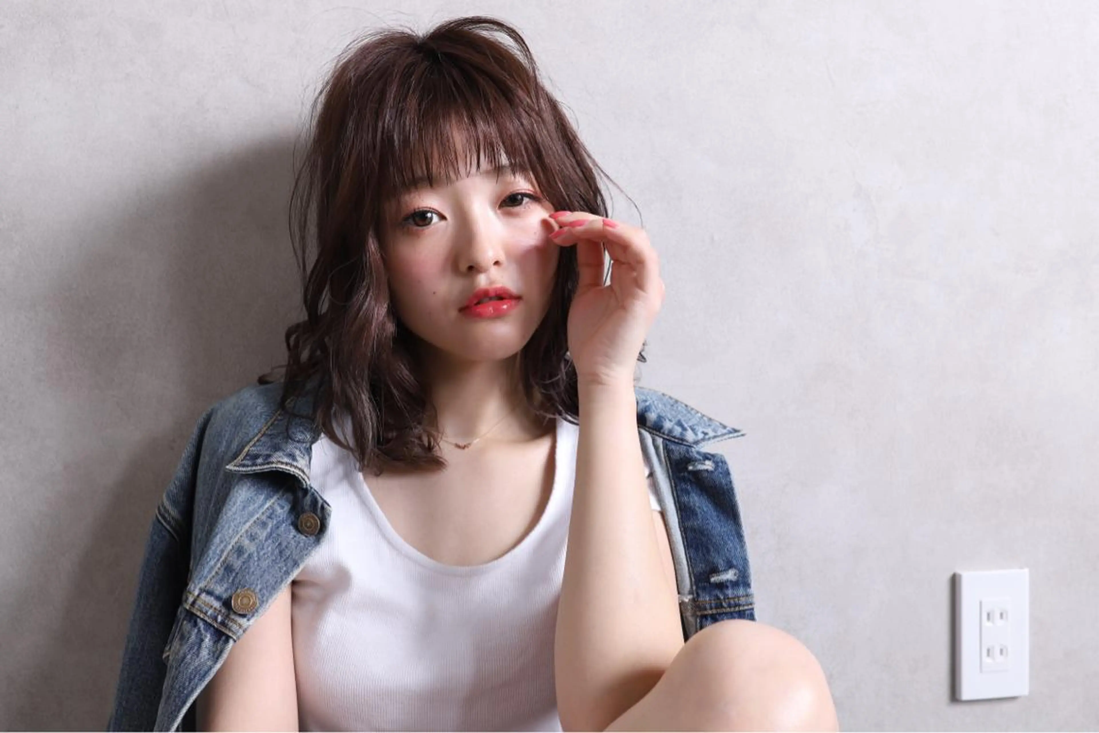 ミディアム カラー enx academyのヘアスタイル