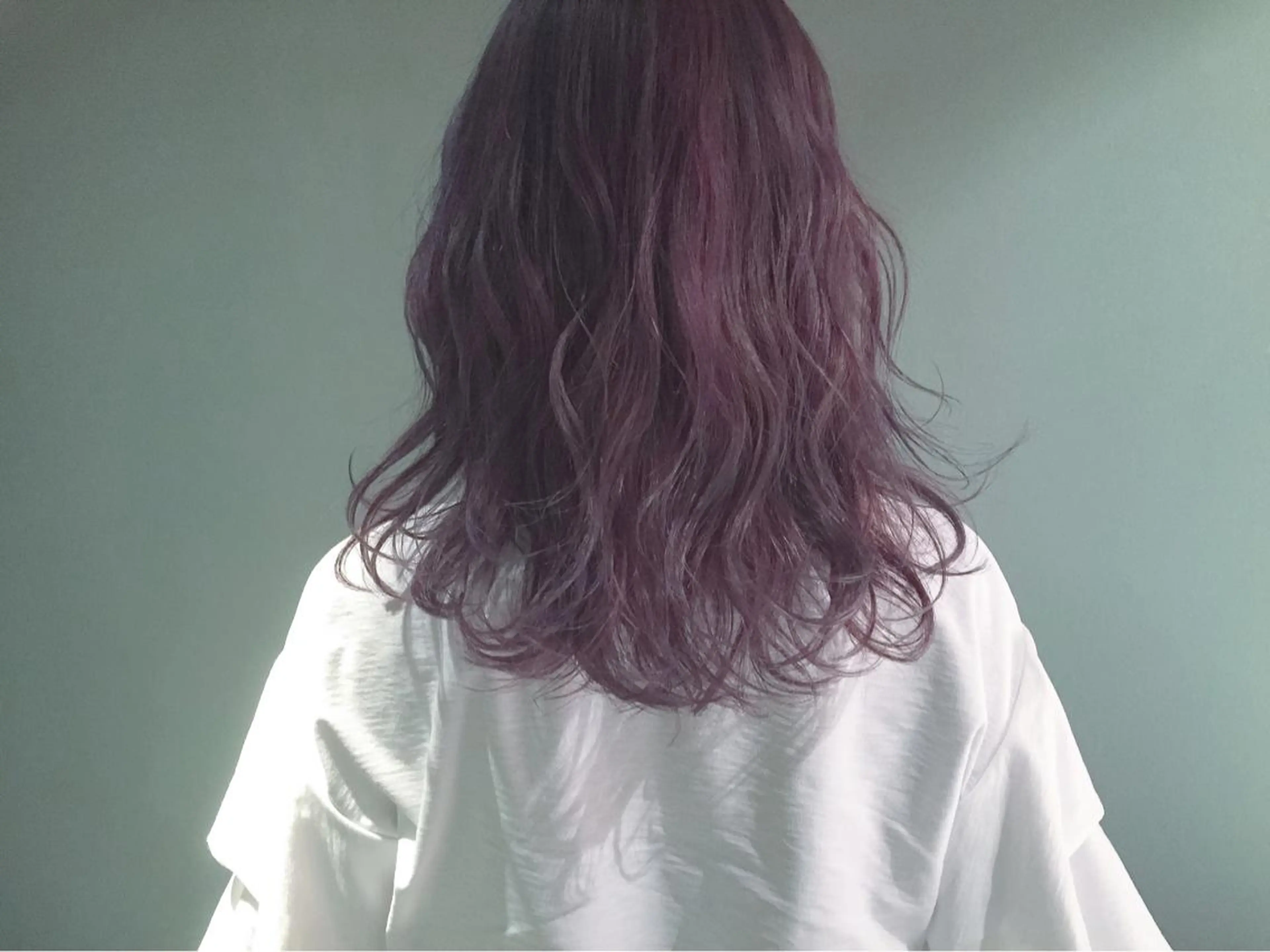 セミロング カラー ピンクカラー ピンクパープル パープルカラー salonF 🔸hamaのマツエク・マツパデザイン
