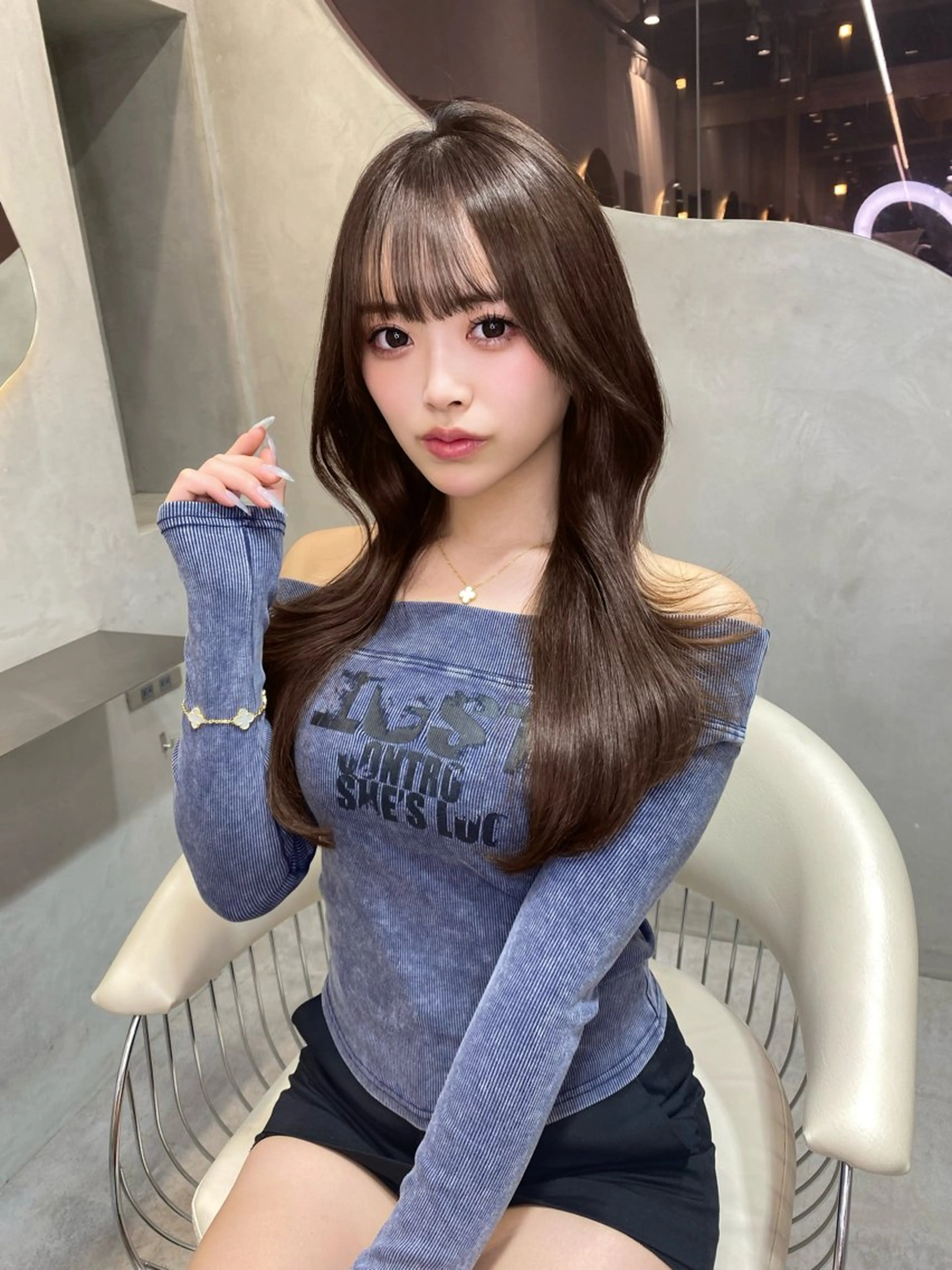 ロング カラー トリートメント カット トリートメント 髪質改善/はるみ🌙 韓国レイヤーのヘアスタイル