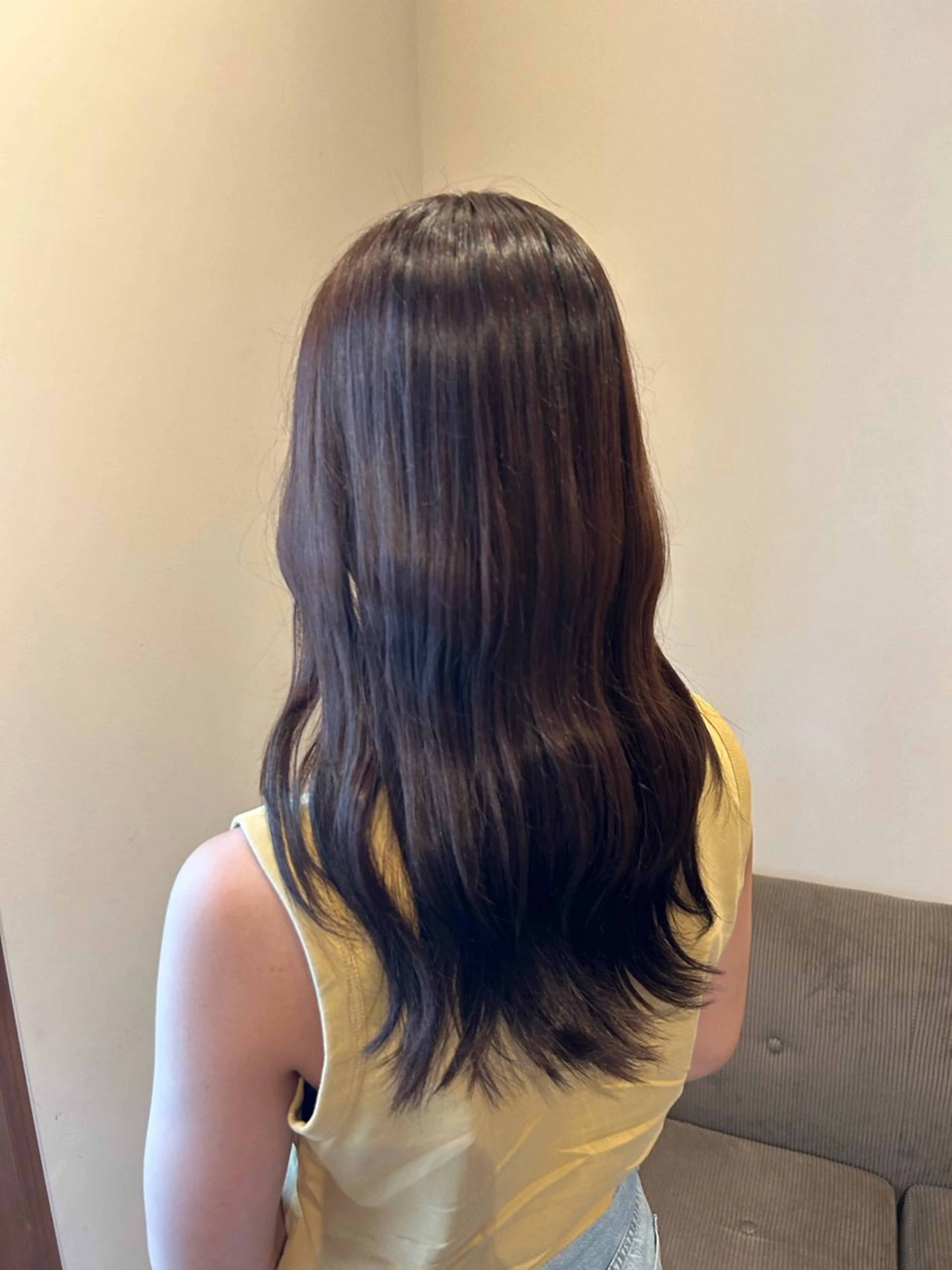 ロング カラー ブリーチ ブラウンカラー 田中 琴鈴のヘアスタイル