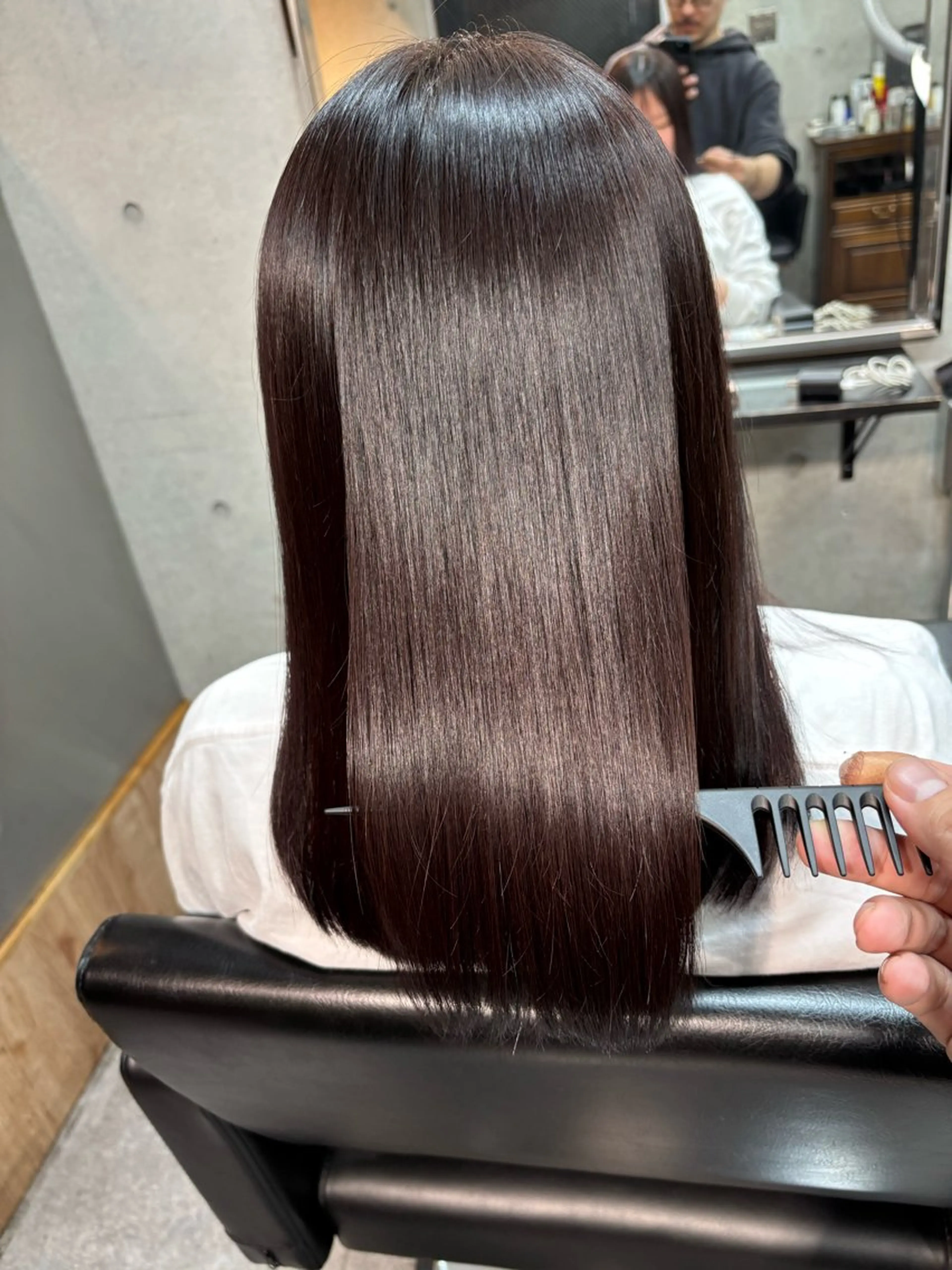 ミディアム カラー パーマ 髪質改善 縮毛矯正 トリートメント カット 縮毛矯正 トリートメント ショートボブ髪質改善 縮毛矯正のプロ山道潤のヘアスタイル