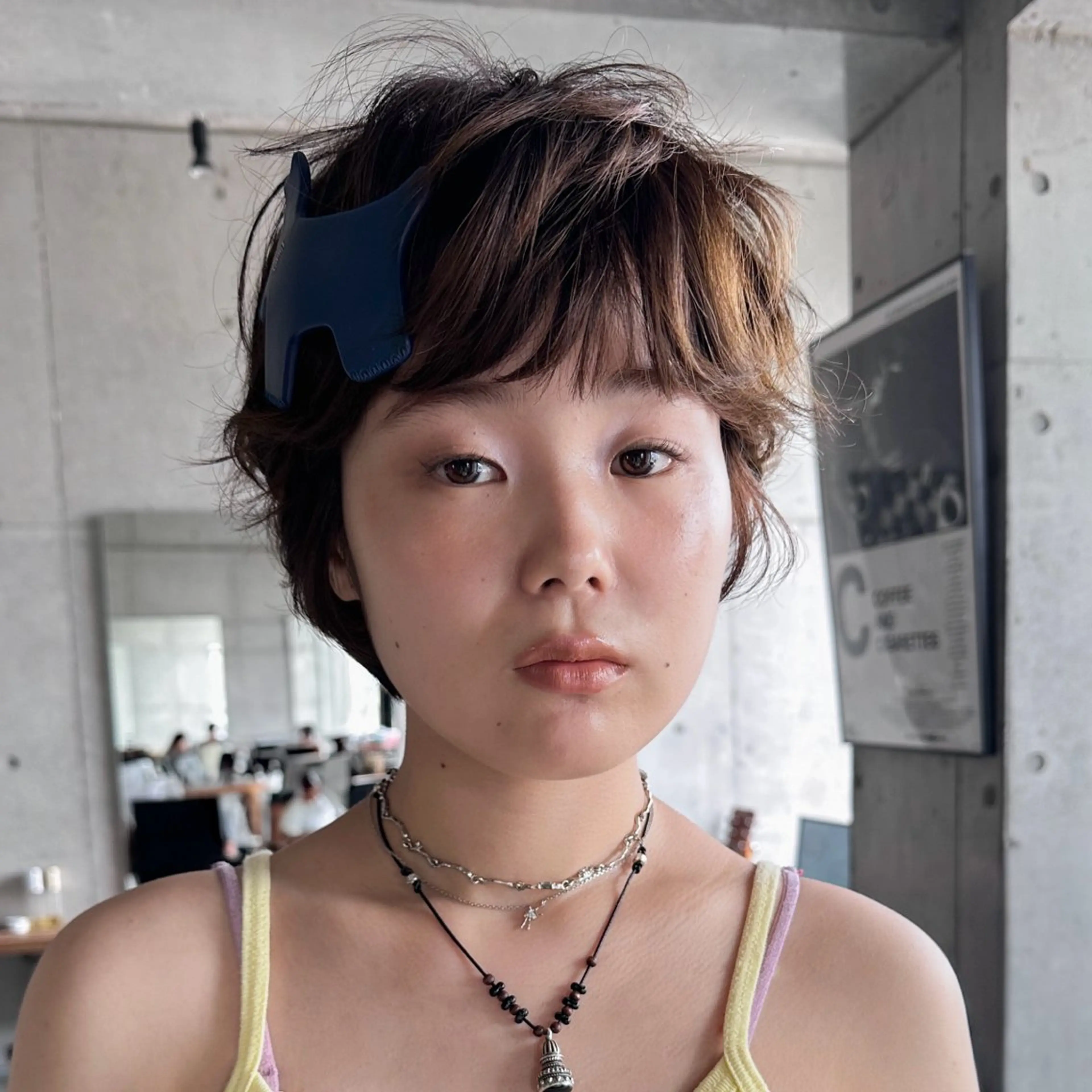 ショート カラー パーマ カット パーマ トリートメント 前野 日奈のヘアスタイル