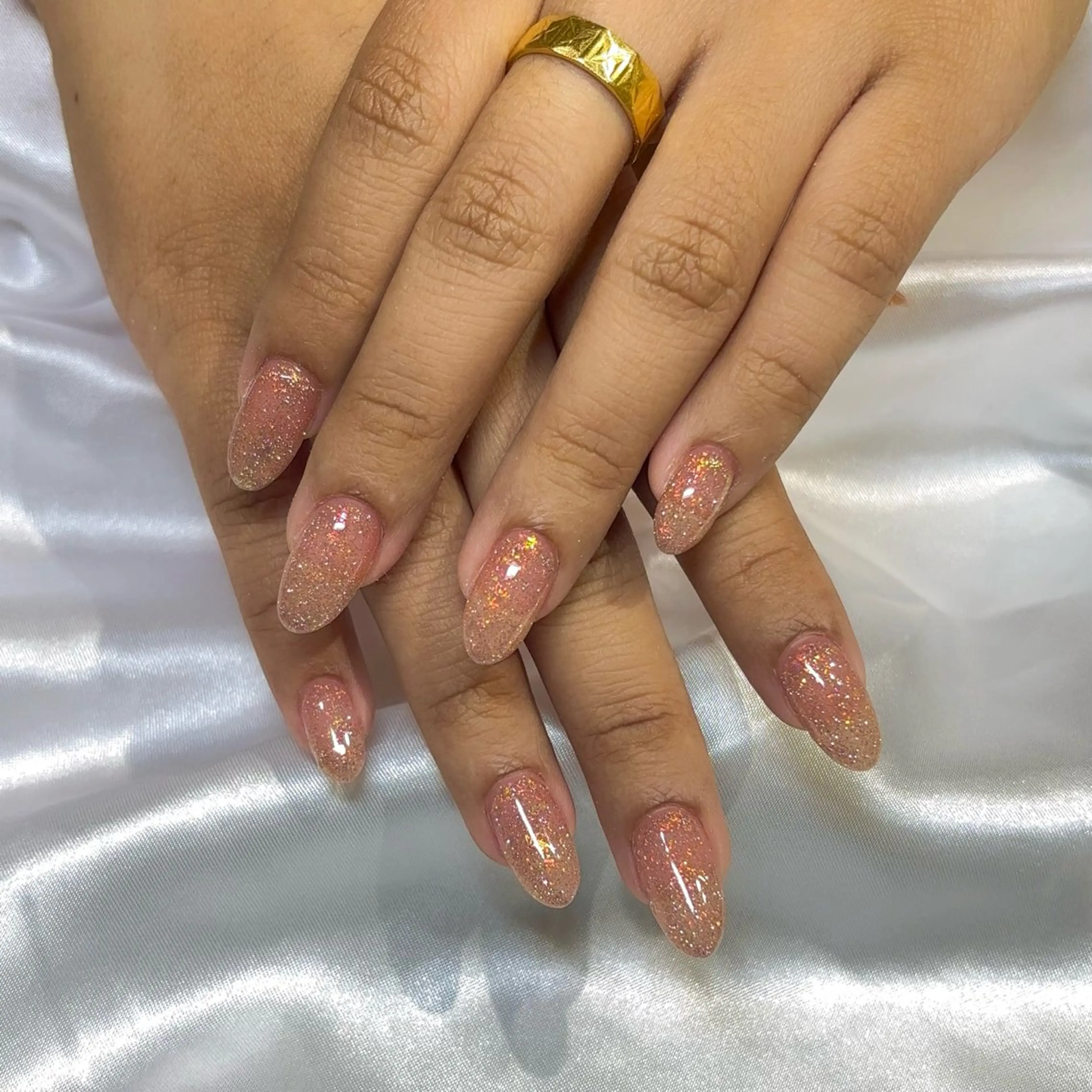 ネイル アートネイル フラッシュネイル ジェルネイル ワンカラーネイル パラジェル Misaki Aries心斎橋店のネイルデザイン