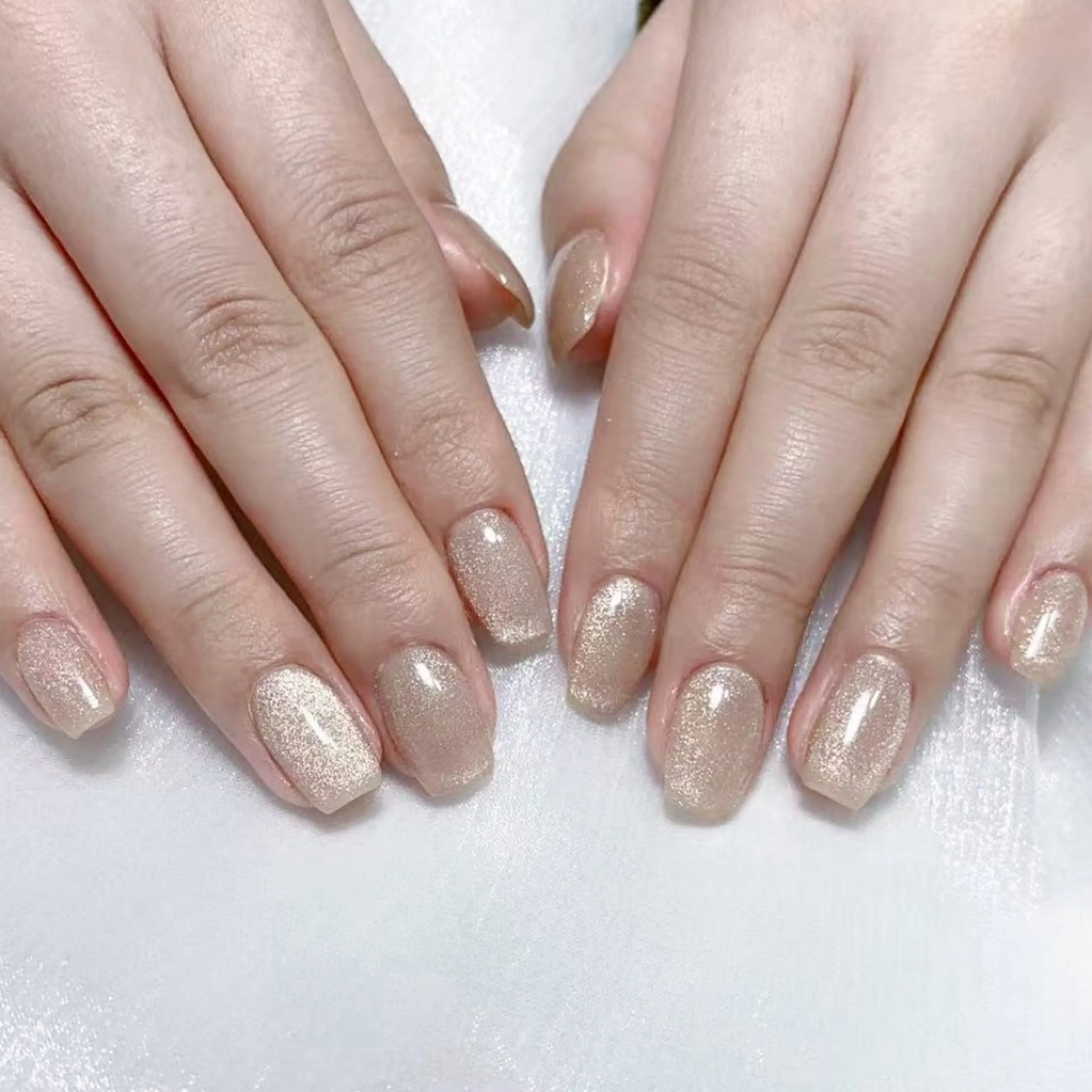 メンズ ネイル メンズ韓国風 アートネイル オーロラネイル ガーリー キラキラネイル ハンドネイル Nail salon 木にいるのネイルデザイン