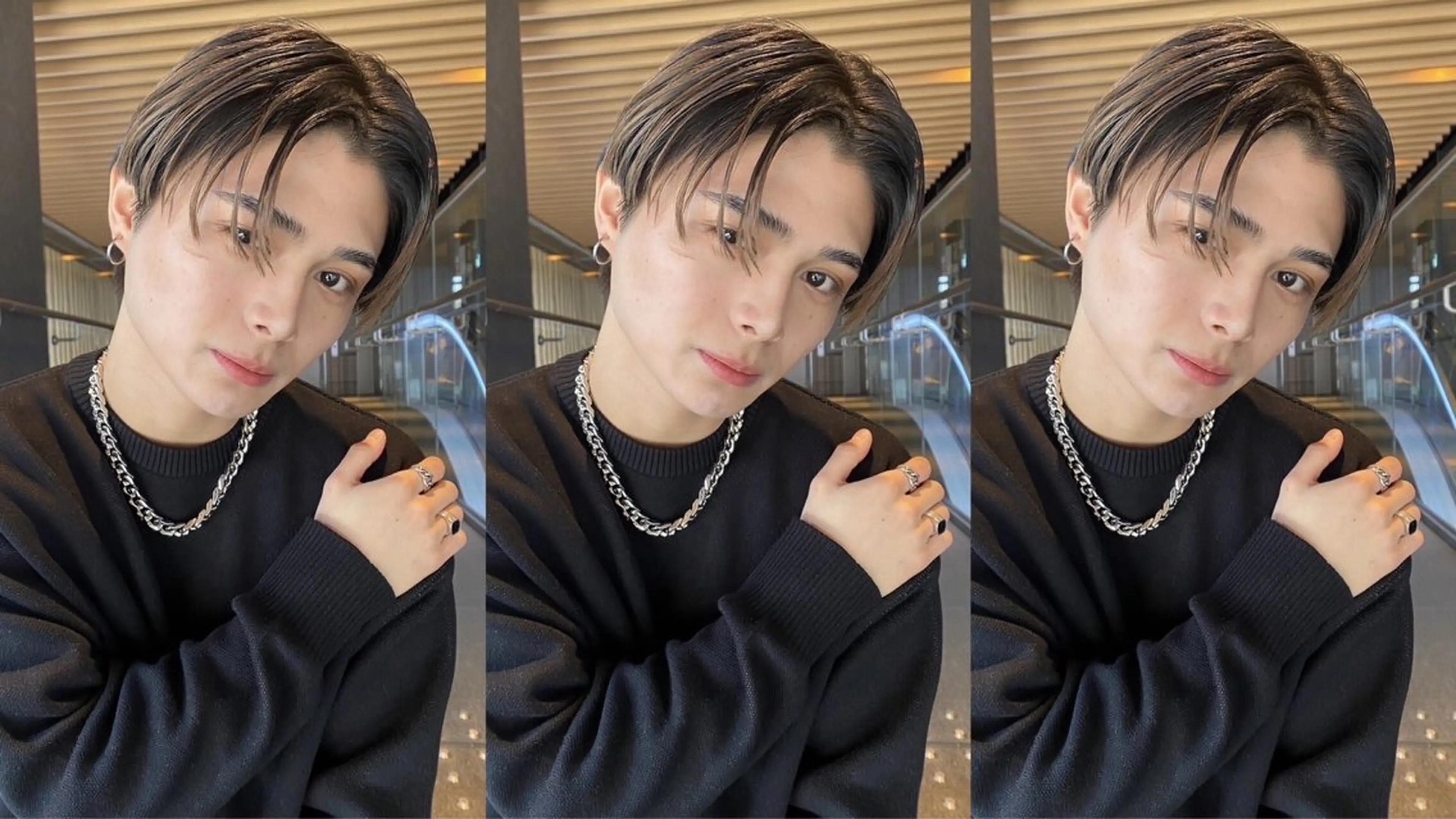 メンズ センターパート フェードカット マッシュ メンズパーマ メンズツイストパーマ カット mihoko/ ニュアンスパーマの眉毛・アイブロウイメージ