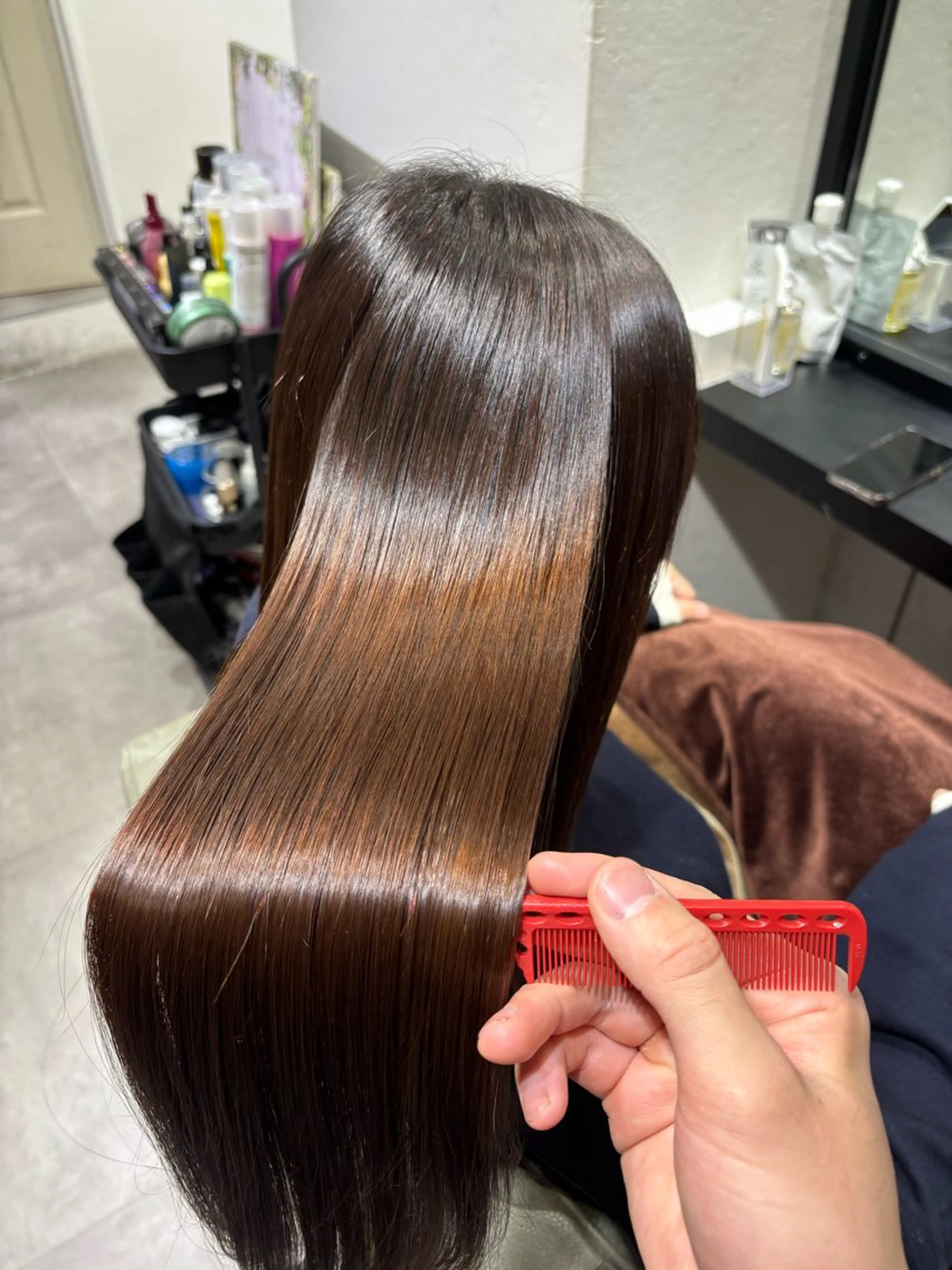 ロング 縮毛矯正 縮毛矯正 ✨似合わせボブ✨ 縮毛矯正のヘアスタイル