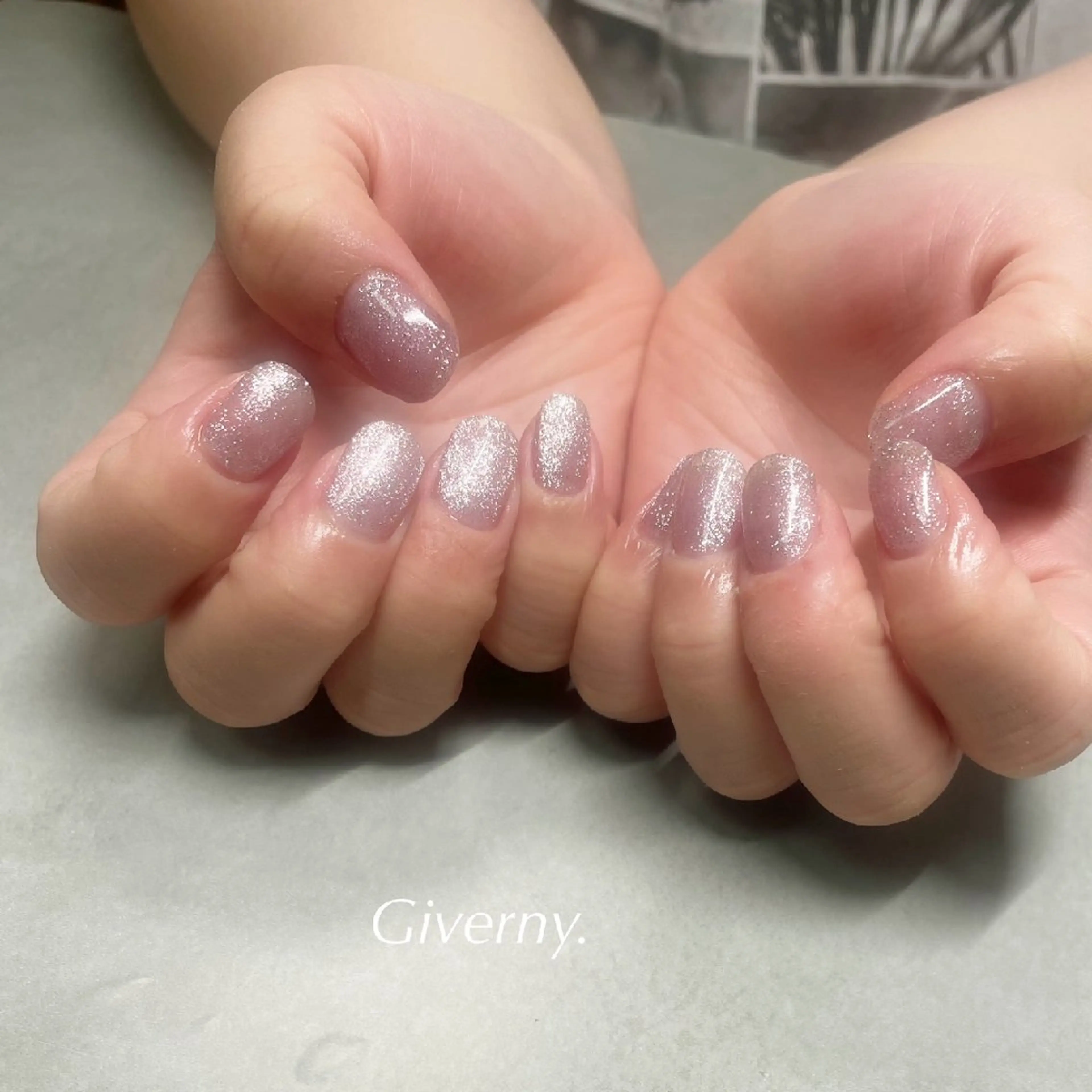 ネイル マグネットネイル 夏ネイル ハンドネイル Giverny .のネイルデザイン