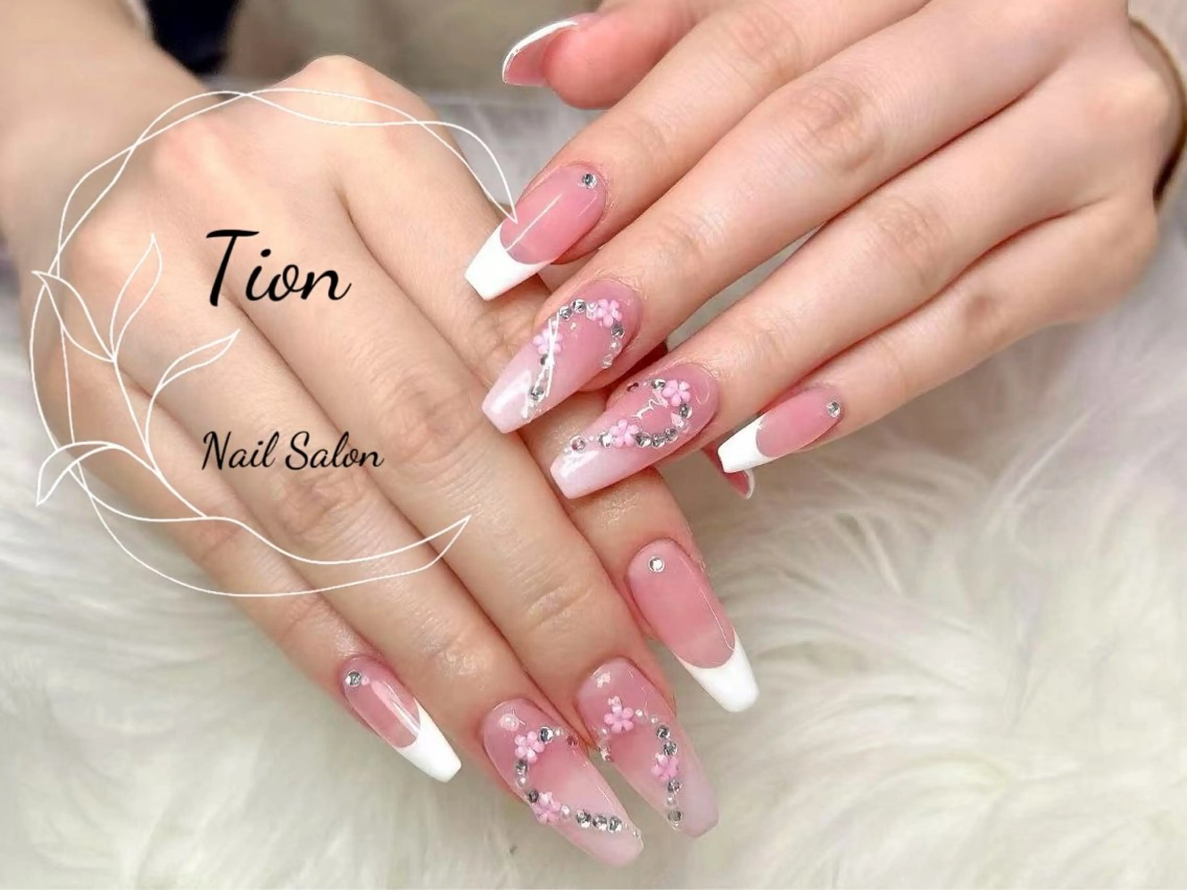 ネイル チークネイル 長さ出し フットネイル フレンチネイル ジェルネイル Nailsalon Tion武蔵小杉店のネイルデザイン