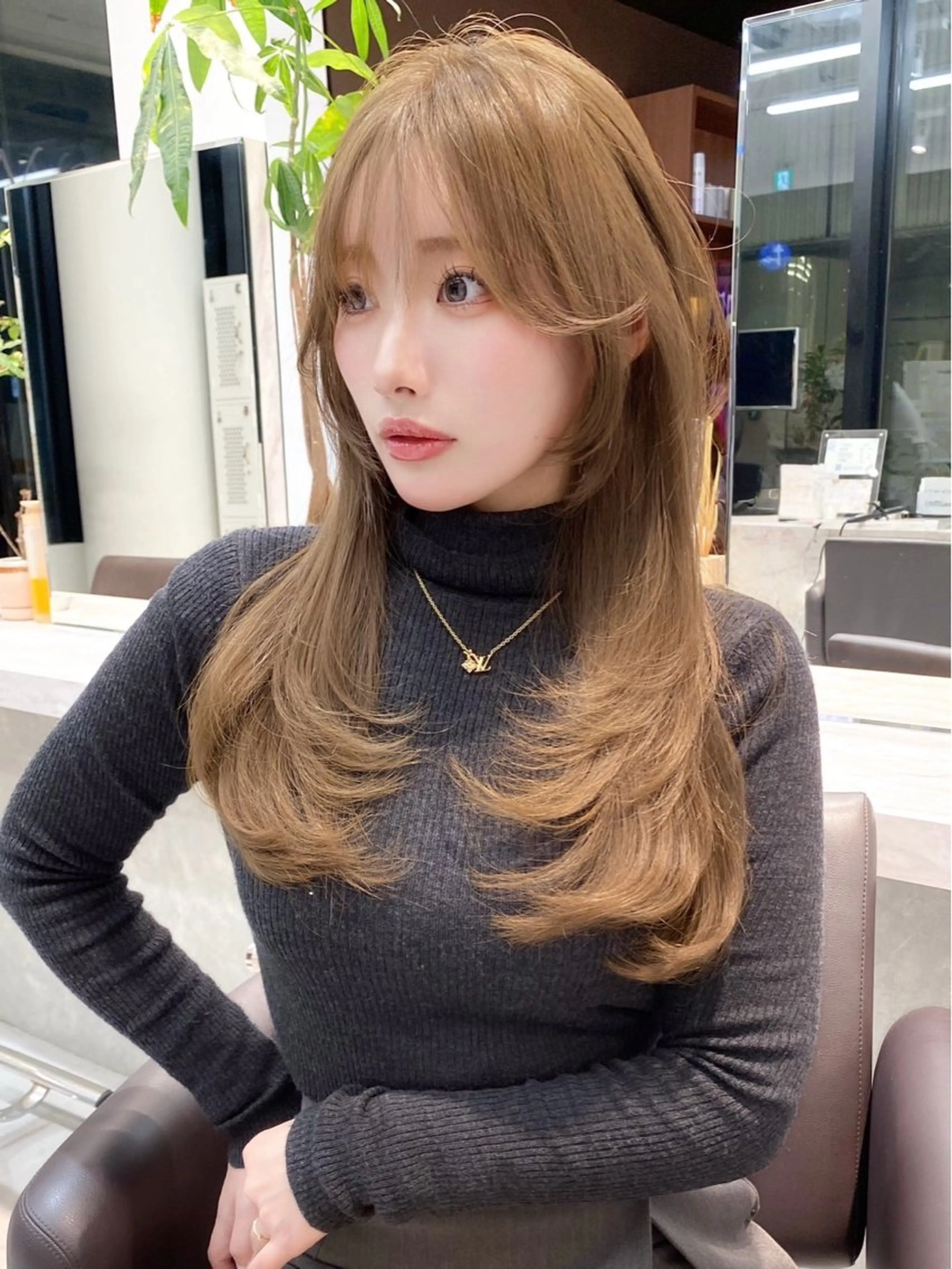 セミロング カラー ヘアカラー 似合わせ透明感カラー /しゅんのヘアスタイル