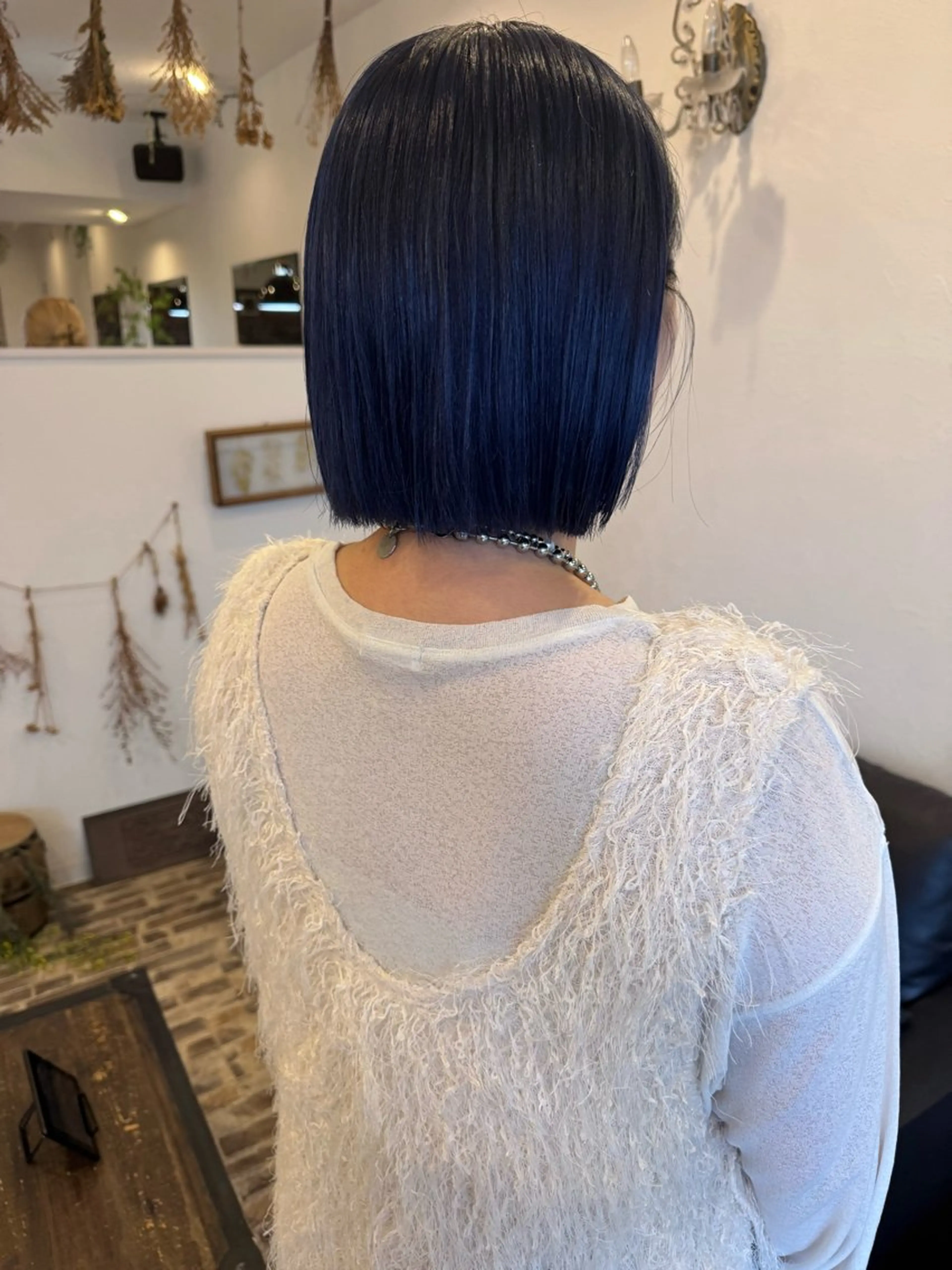 ミディアム カラー ブリーチ ブルーカラー ネイビーカラー ヘアカラー m ā l o.🌷 サカモトマイコのヘアスタイル