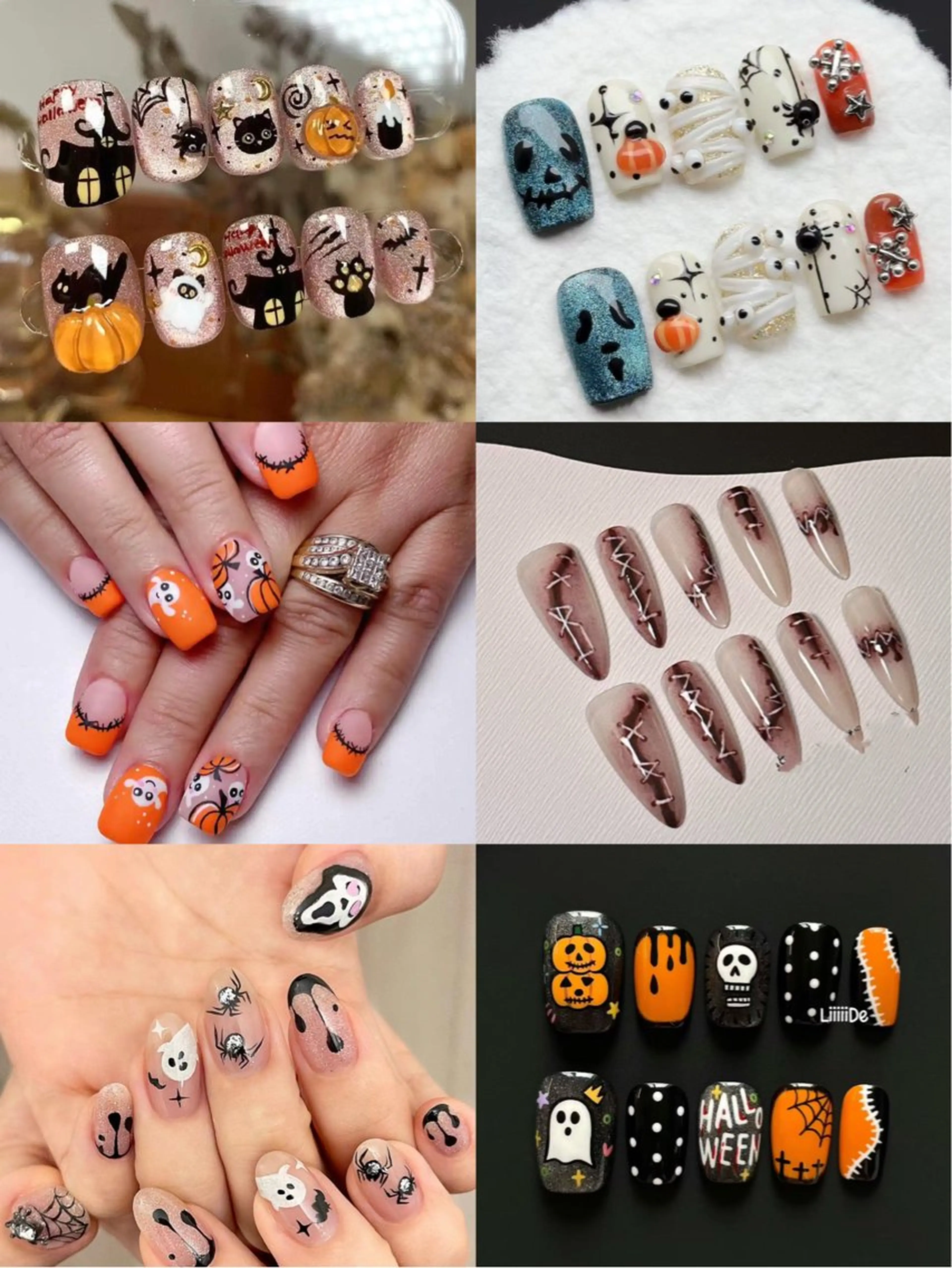 ネイル 長さ出し ハロウィン ラメ(グリッター) マグネットネイル ワンカラーネイル リセス 高田馬場のネイルデザイン