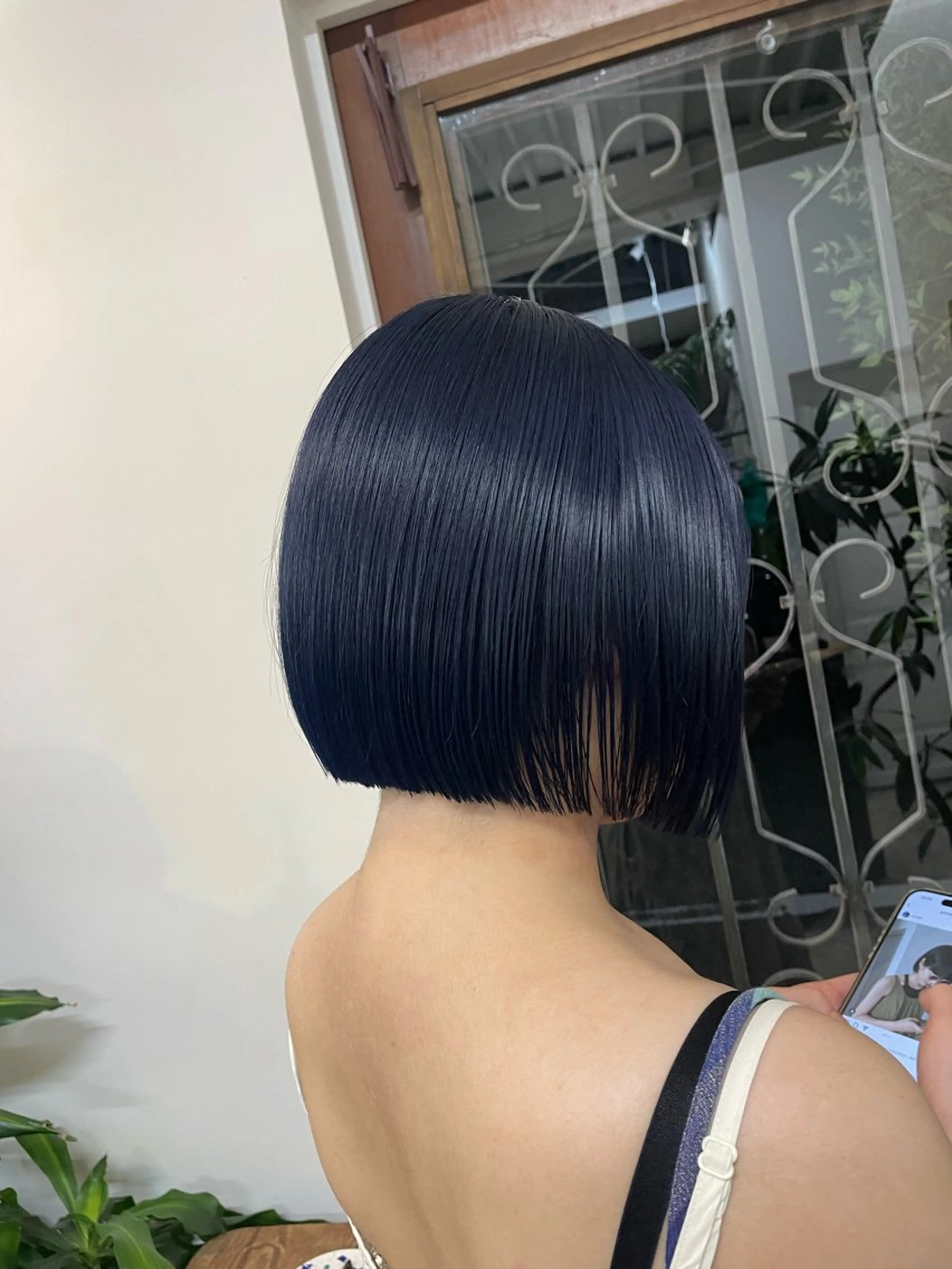 ミディアム ボブ カット ヘアカラー トリートメント 宮本 祥生のヘアスタイル