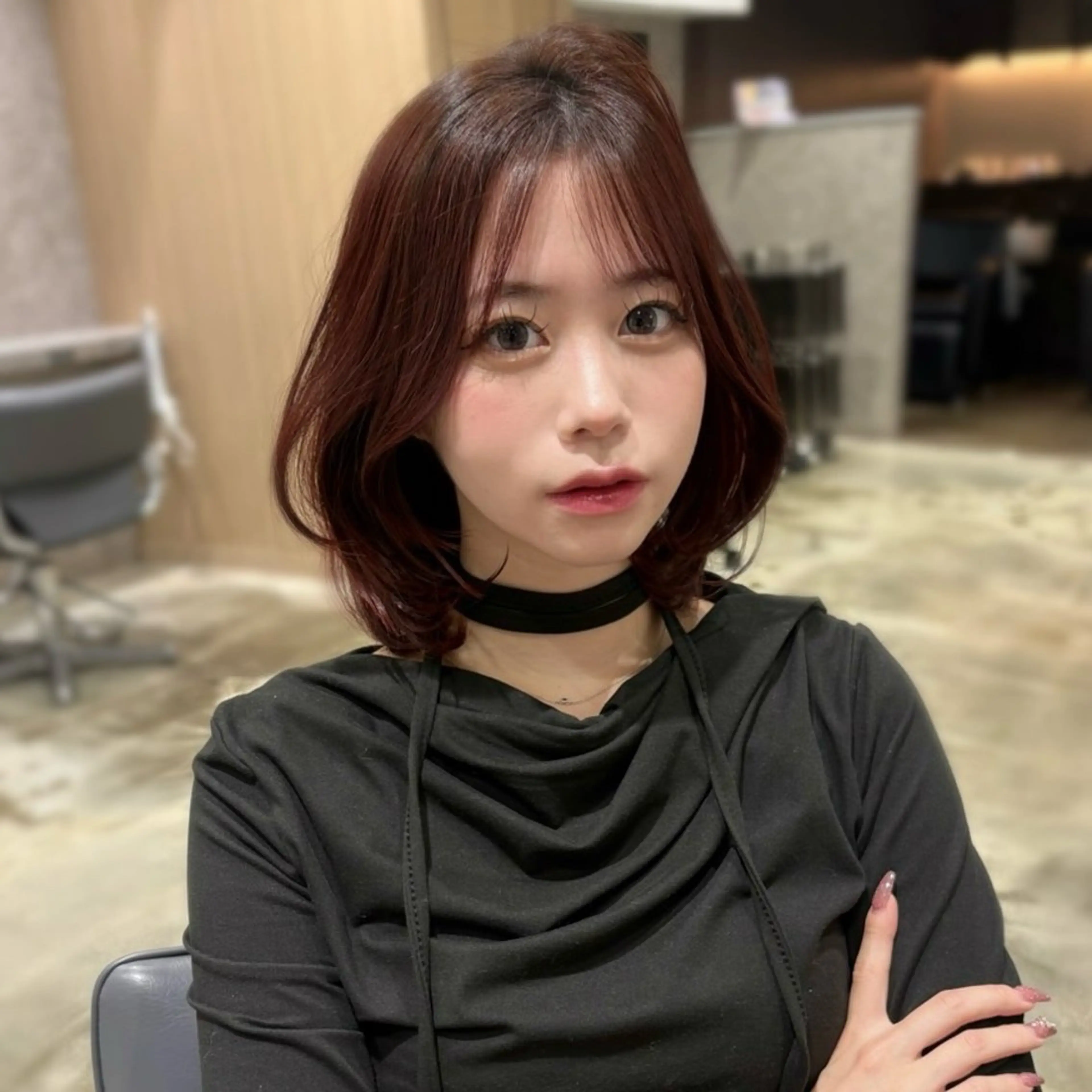 ミディアム ボブレイヤー ボブ レイヤーカット カット 新宿⋆✦ Maoのヘアスタイル