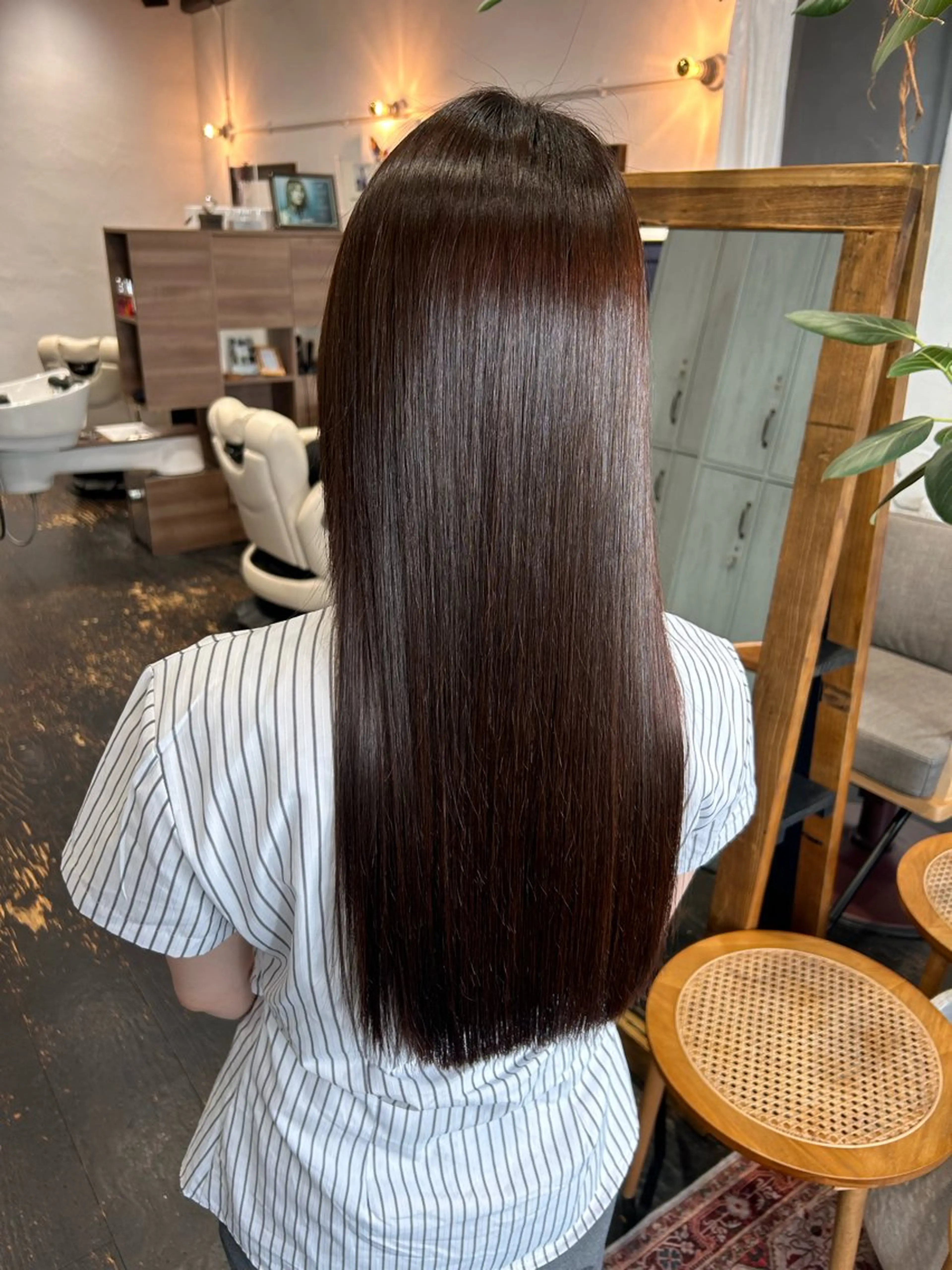 ロング 酸性ストレート 木村 あかりのヘアスタイル