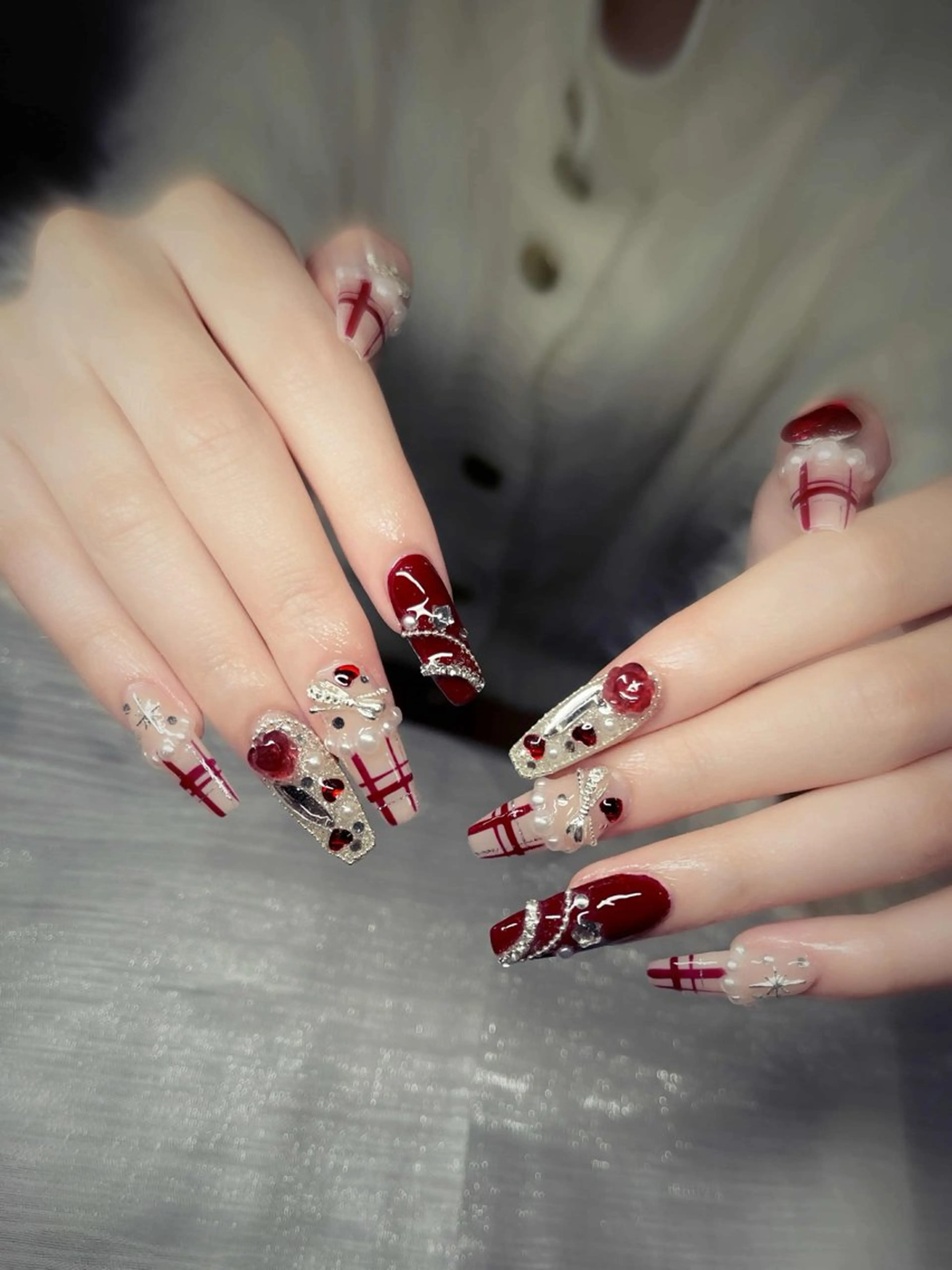 ネイル オーロラネイル チークネイル 長さ出し フットネイル フレンチネイル Lee Nails チップ長さだし専門店のネイルデザイン