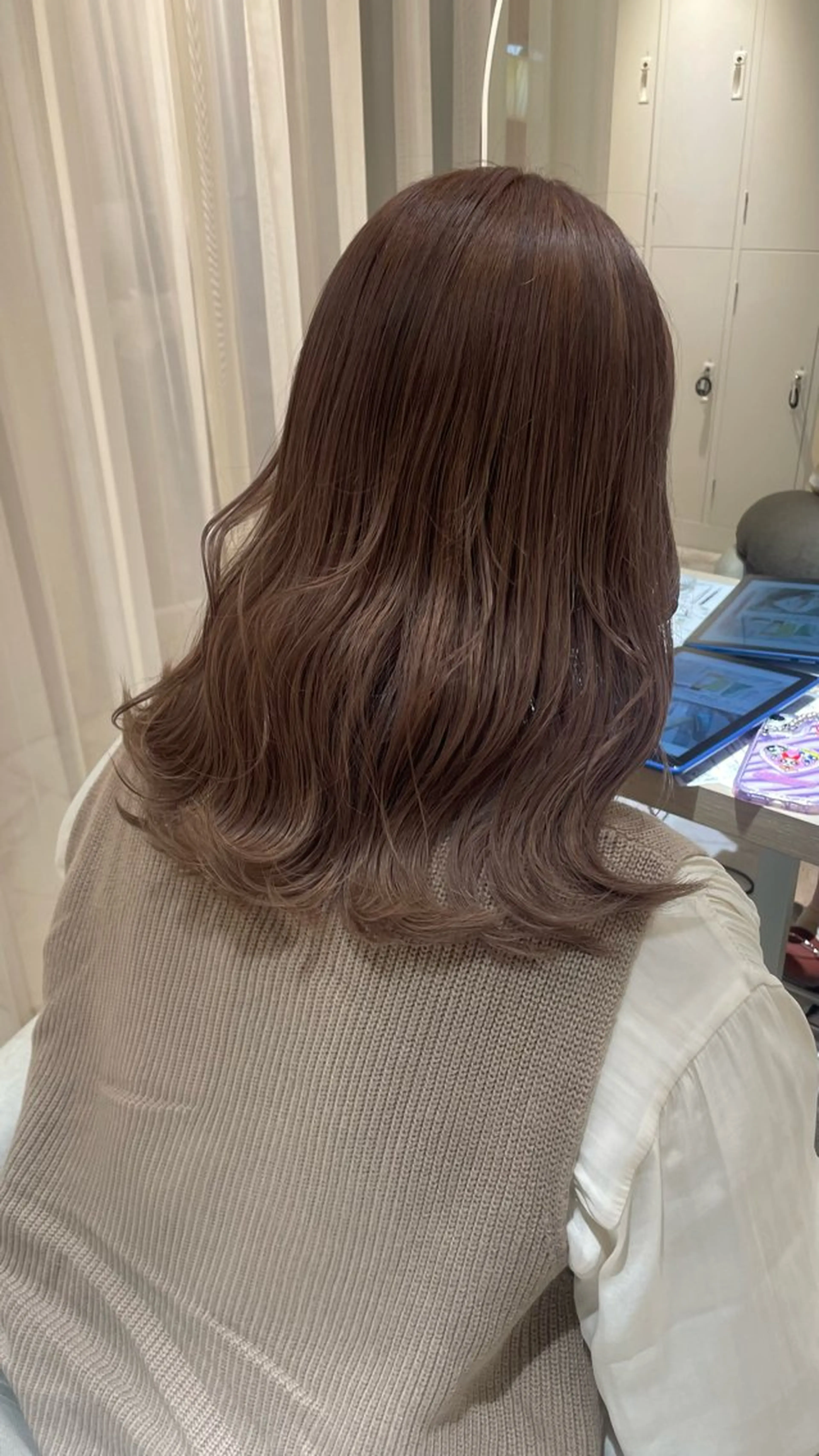 ミディアム マホ/日吉/髪質改善 /レイヤー/ガーリーのヘアスタイル