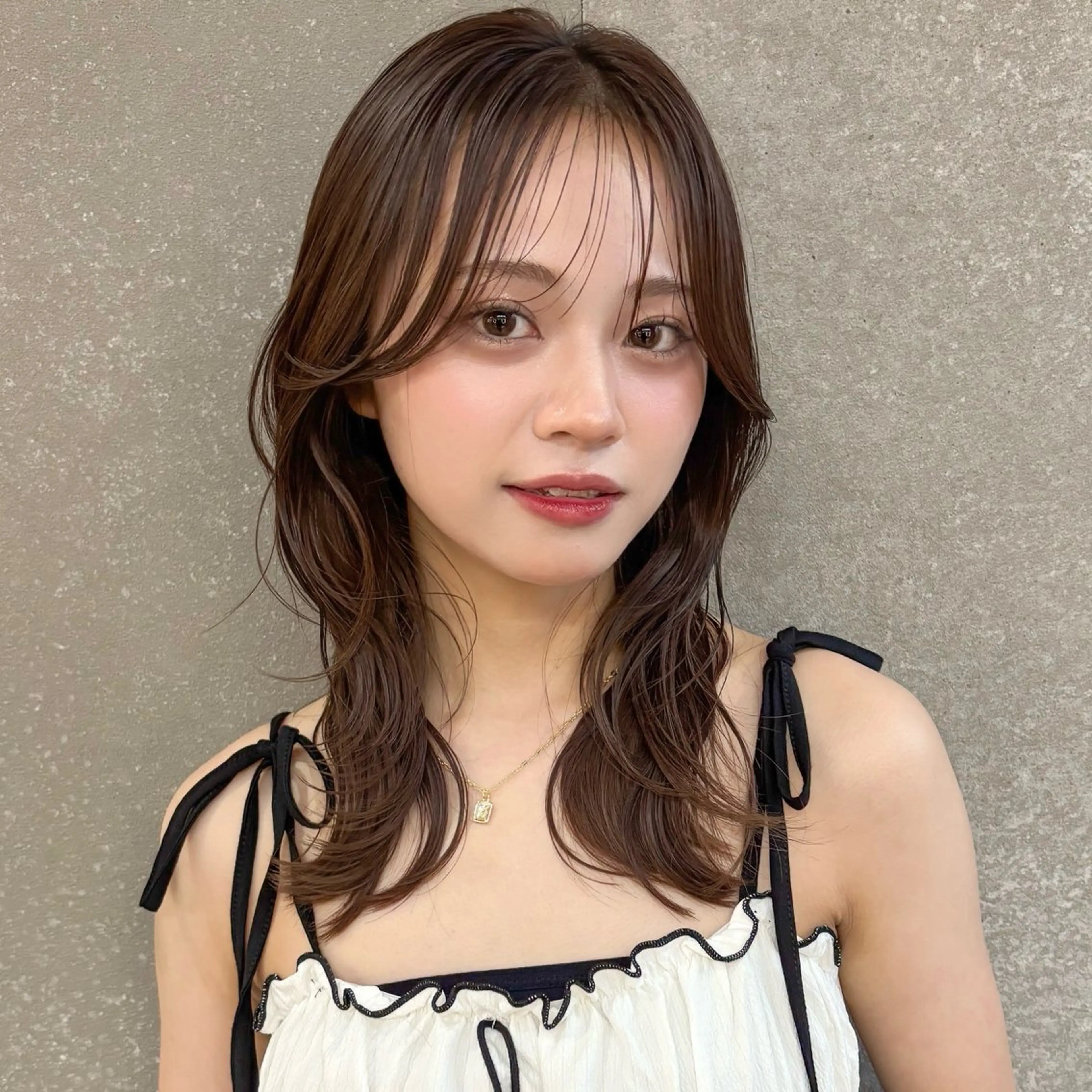 セミロング カラー ベージュカラー レイヤーカット カット ヘアカラー トリートメント 韓国レイヤー🇰🇷 /縮毛矯正💎/月音のヘアスタイル