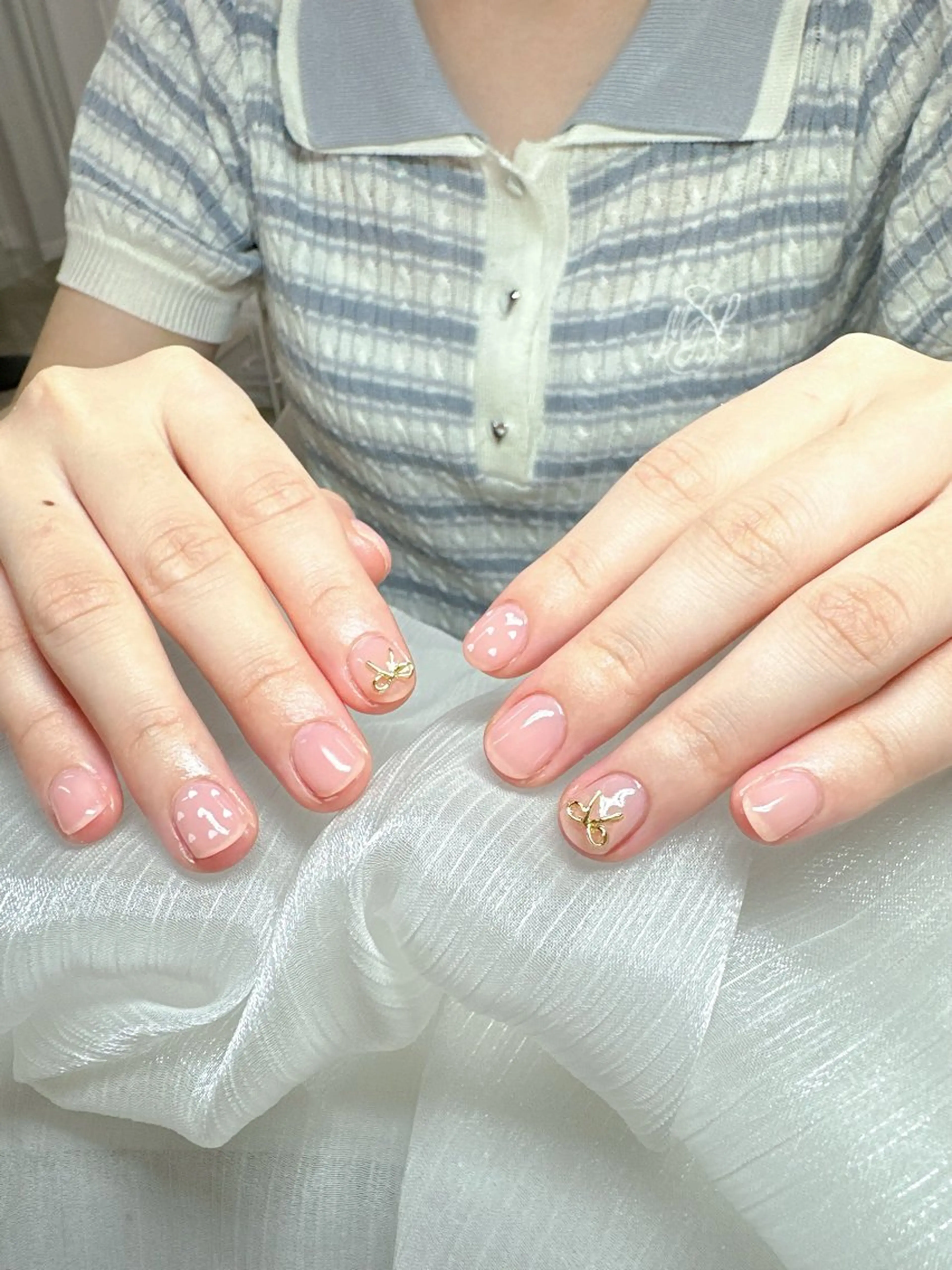 ネイル ハンドネイル ハンドケア Kaka_ パラジェル、長さだしのネイルデザイン