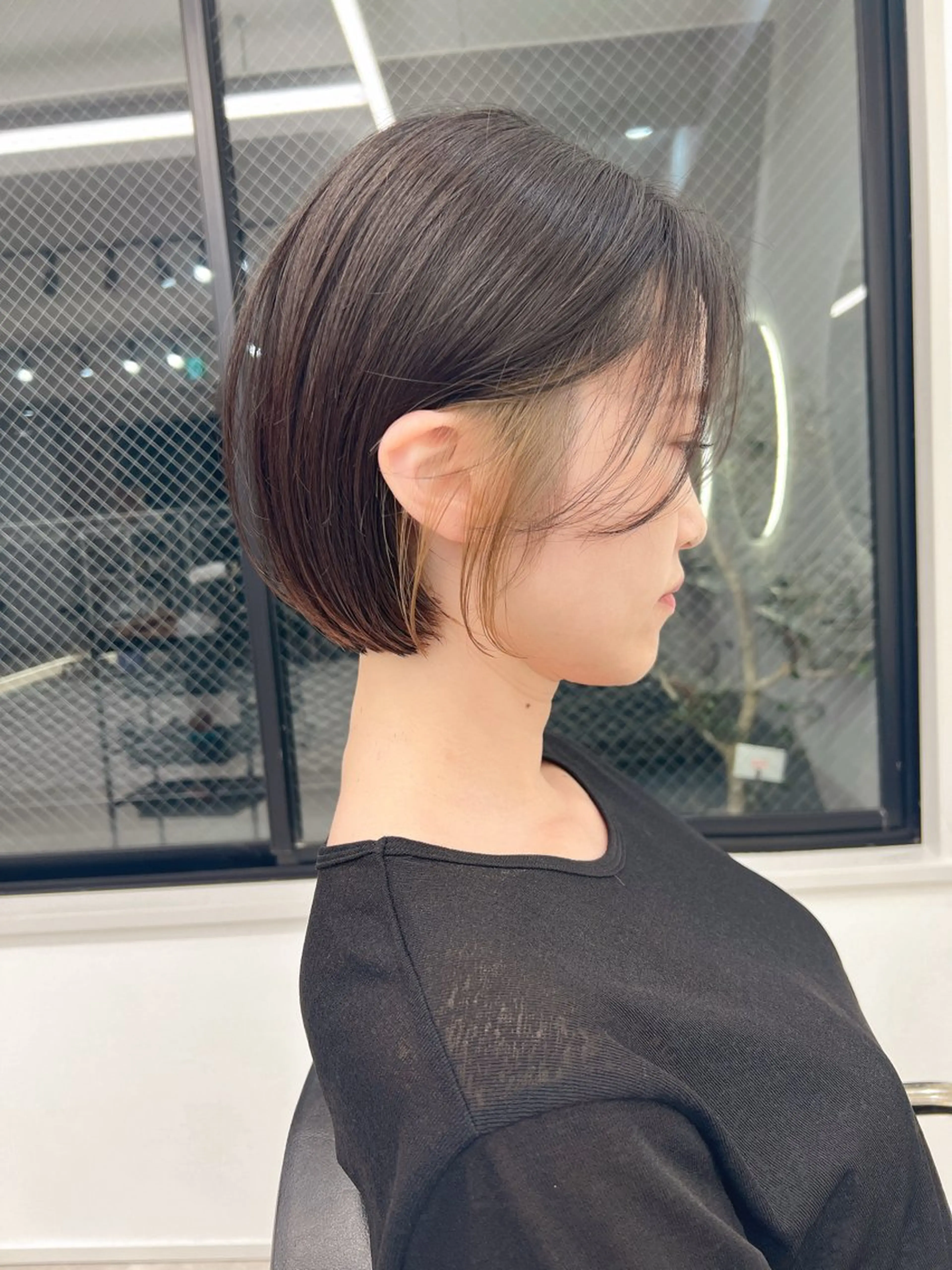 ショート 切りっぱなしボブ 前下がりボブ ショートボブ ボブ タンバルモリ カット ヘアカラー ショート/ ボブ/今井皓のヘアスタイル