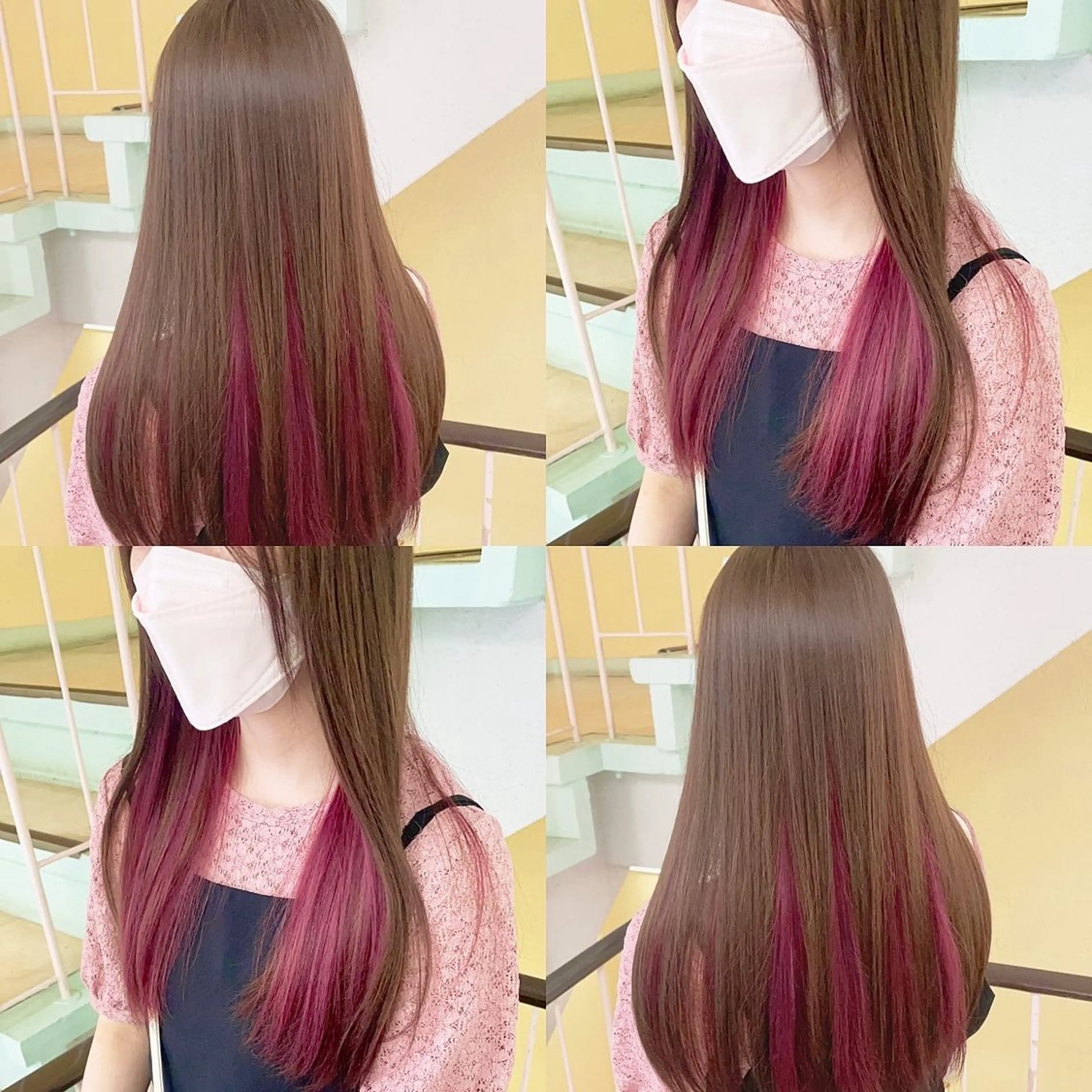 カラー ヘアカラー トリートメント 渋谷:インナーカラー ／🍒エリカ🍒のヘアスタイル