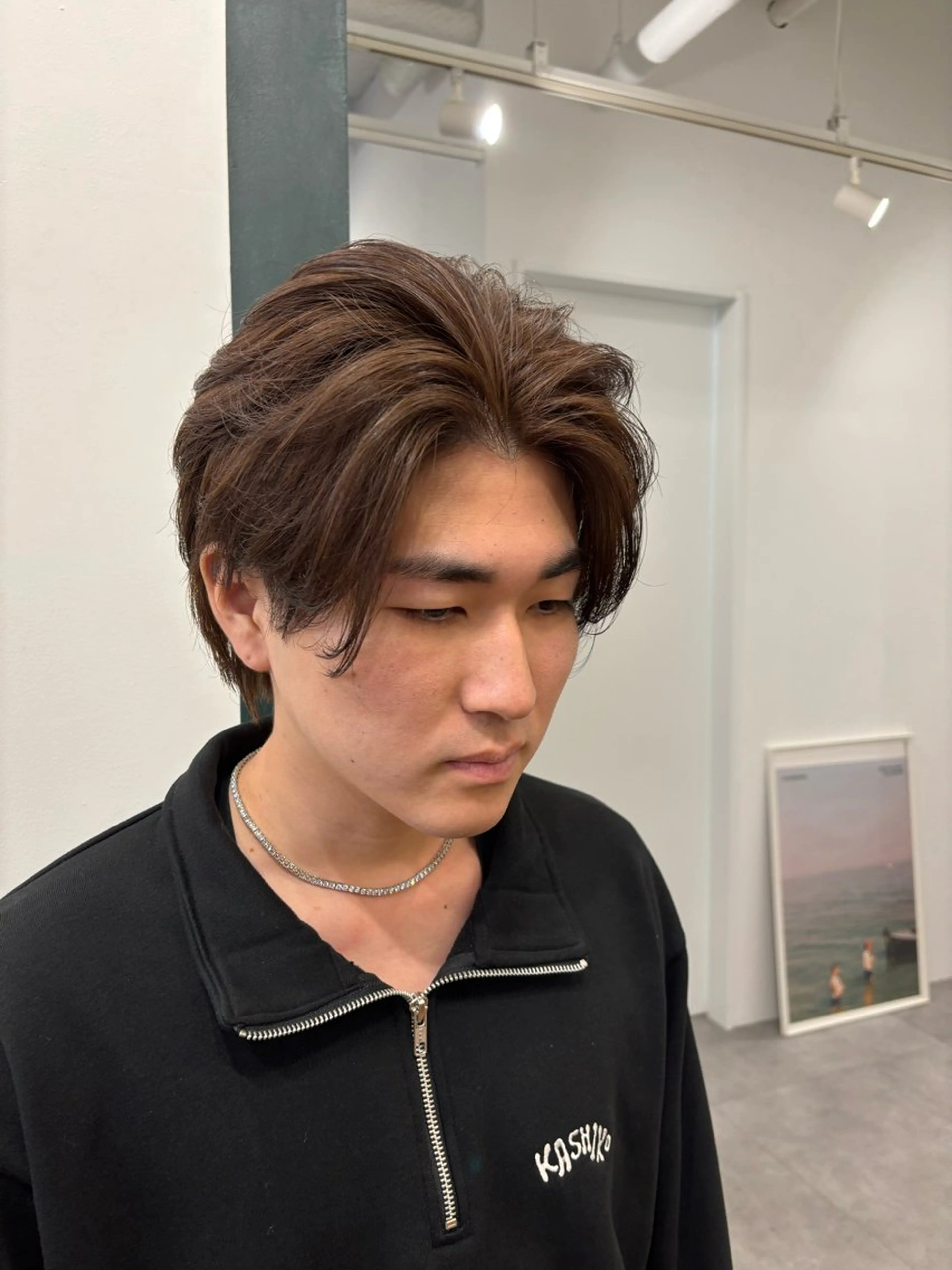 カラー パーマ メンズ メンズパーマ ブラウンカラー ナチュラルブラウン ニュアンスパーマ パーマ トリートメント MEY HAIR CURLYS所属・ハードパーマ Rico💜のヘアスタイル