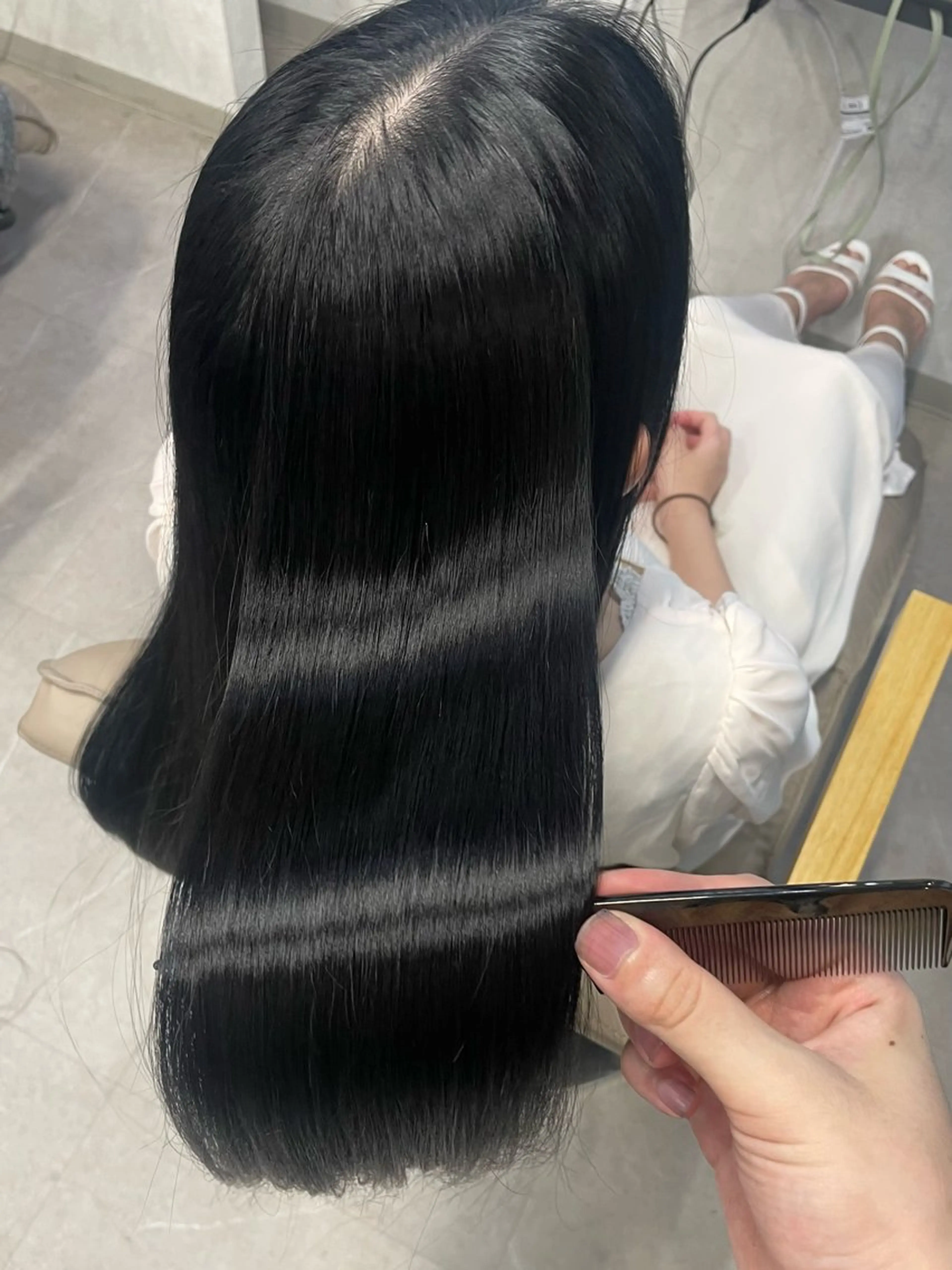 ロング 縮毛矯正/髪質改善 韓国風/MIKIYAのヘアスタイル