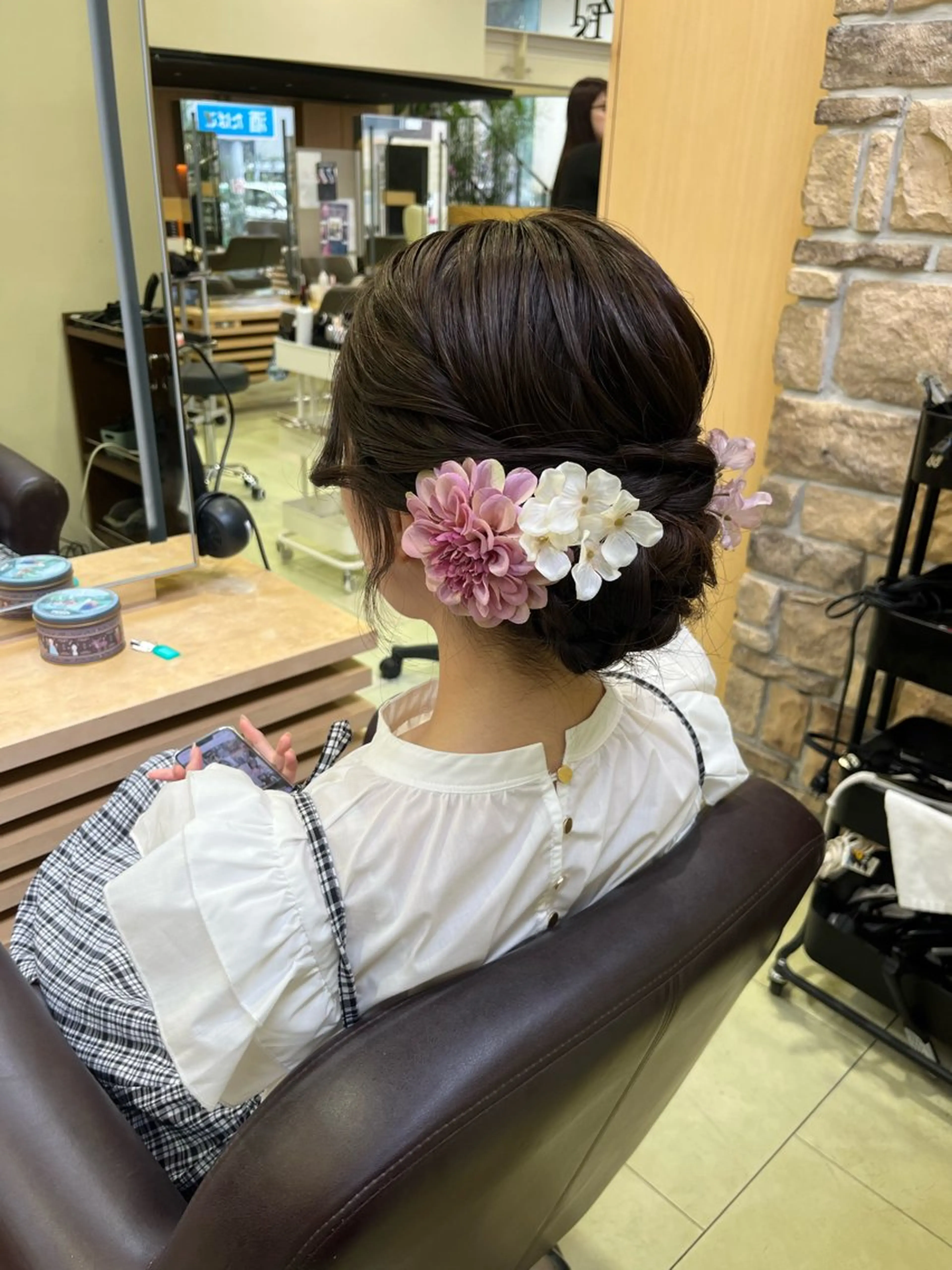 ヘアアレンジ 浴衣 ヘアセット ヘアセット/透明感 カラー/あんりんのヘアスタイル