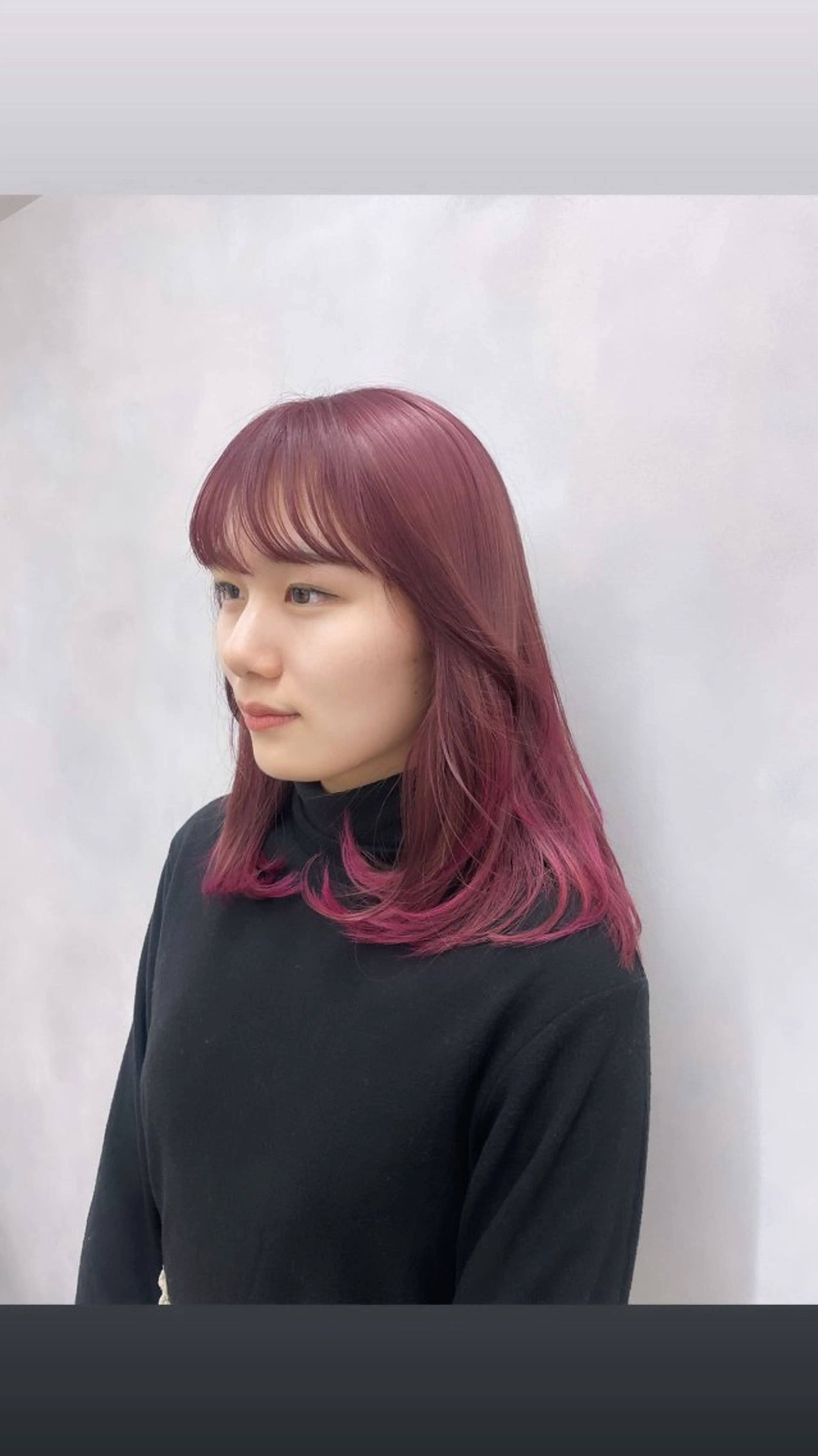 セミロング カット ヘアカラー トリートメント Yuzuha .のヘアスタイル