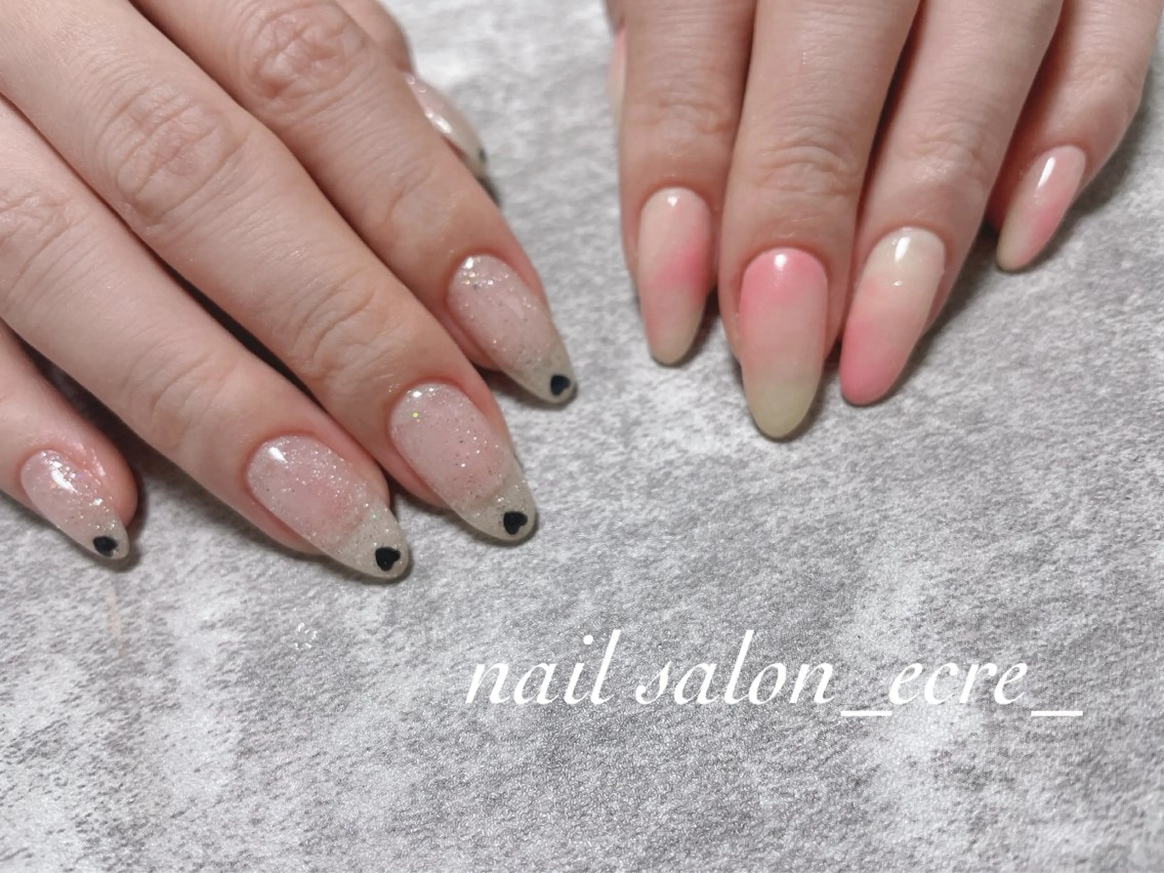 ネイル ハート nail salon _ecre_のネイルデザイン