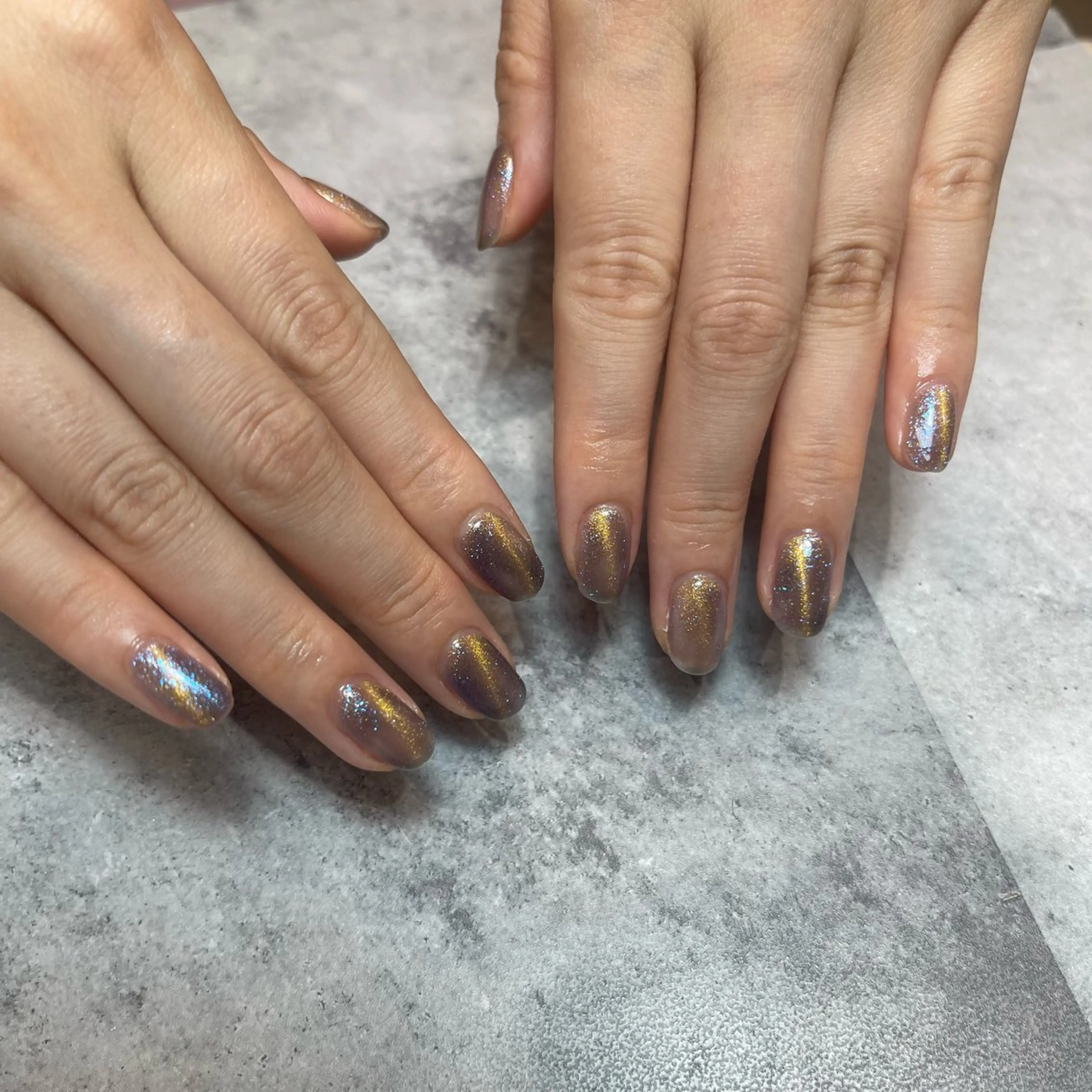 ネイル カジュアル ガーリー マグネットネイル salon de Tiara 碧のネイルデザイン