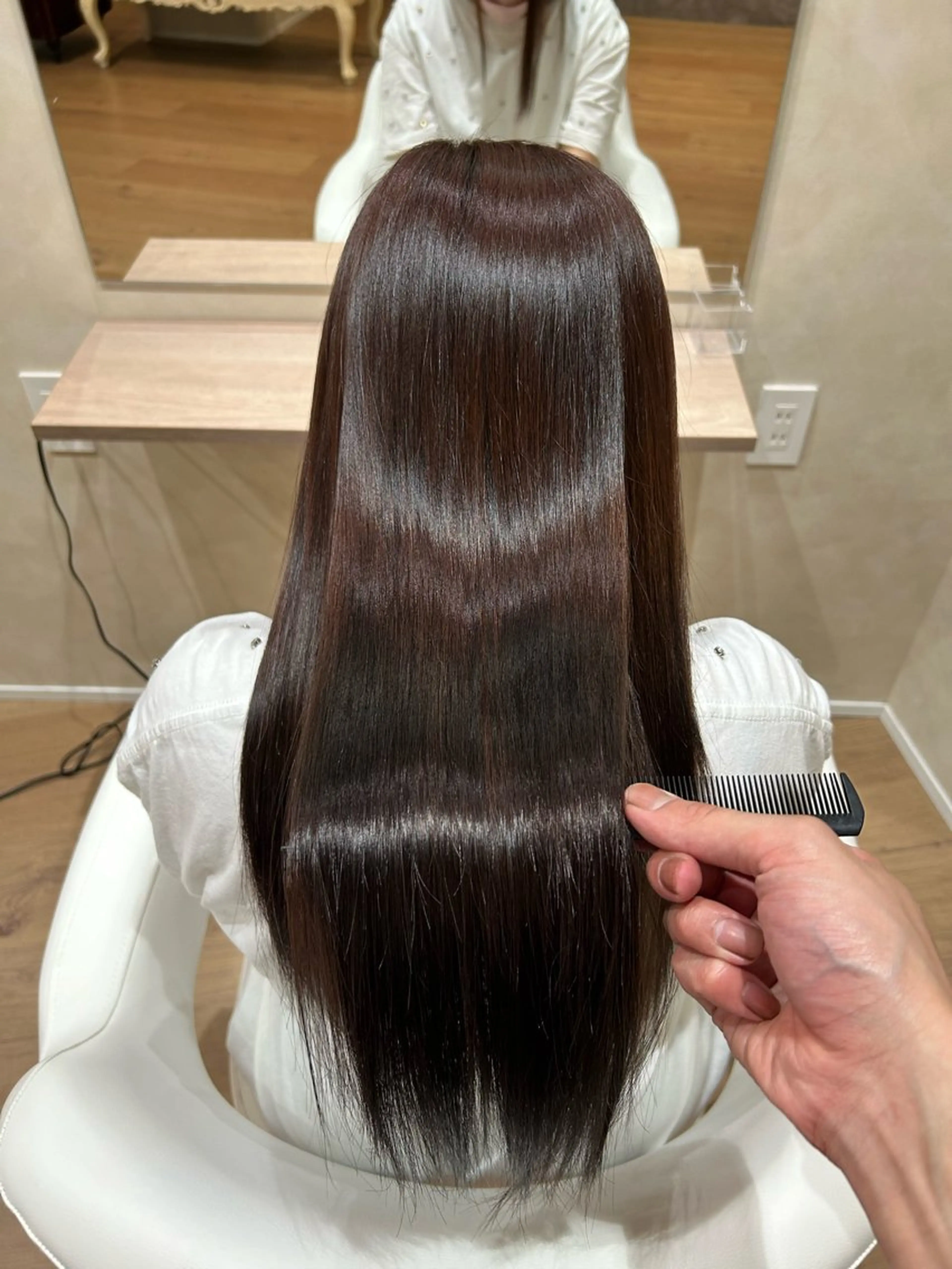 ロング ヘアカラー 阿倍野/髪質改善 /縮毛矯正/坪田幸広のヘアスタイル
