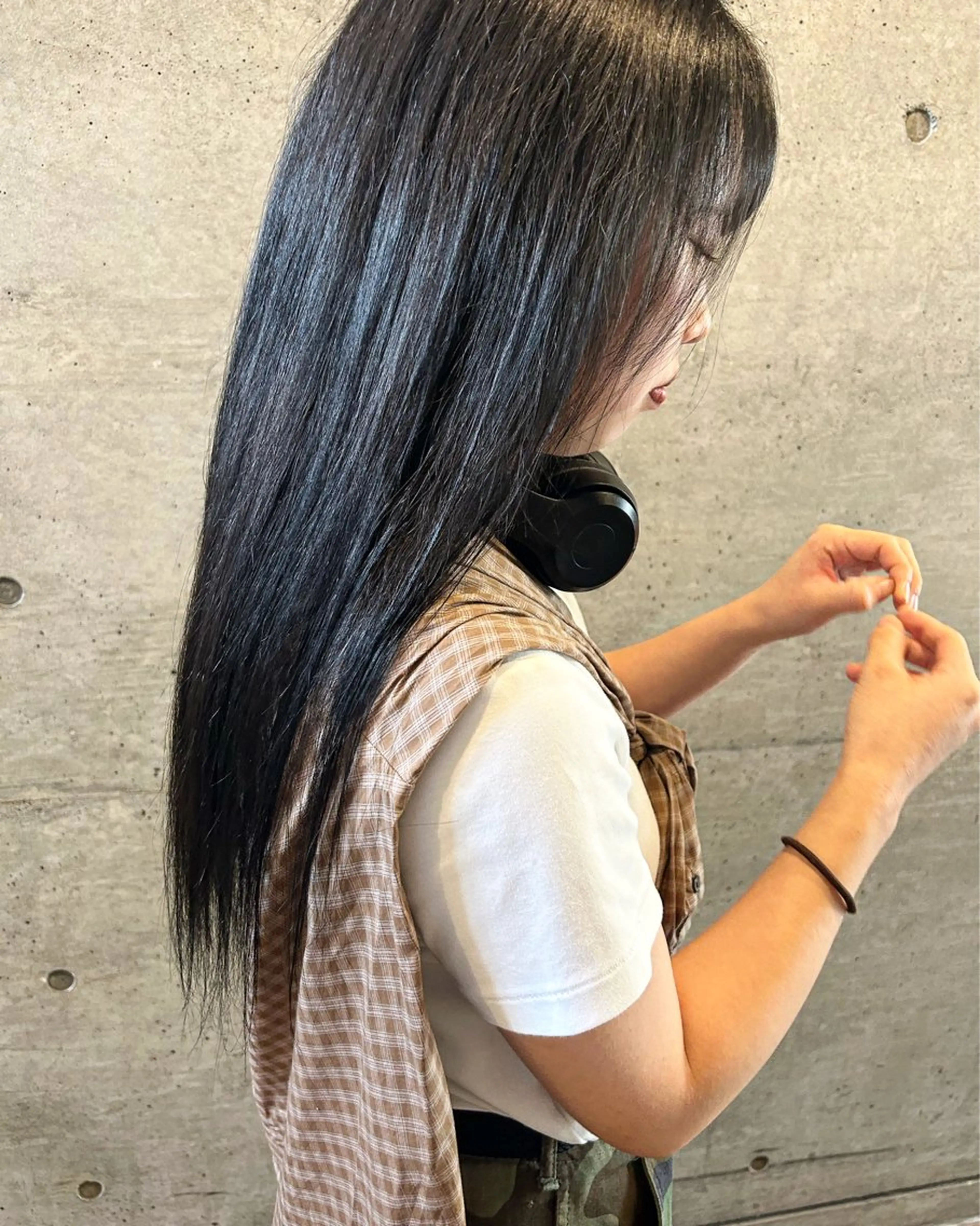 ロング カラー 後藤紗英/髪質改善 /オリーブベージュのヘアスタイル