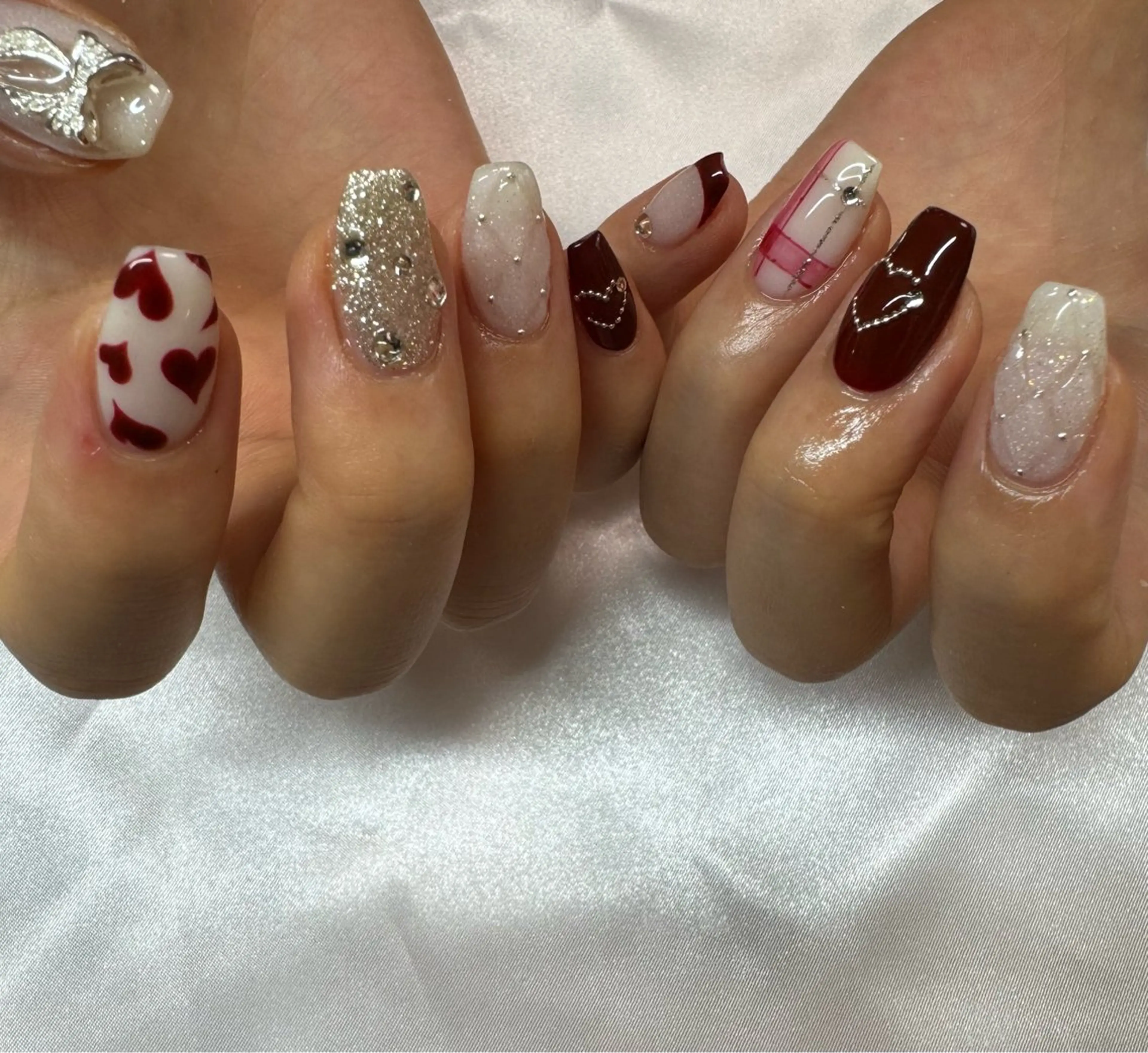 ネイル アートネイル フレンチネイル 韓国ネイル マグネットネイル 持ち込み MH_ Nailのネイルデザイン