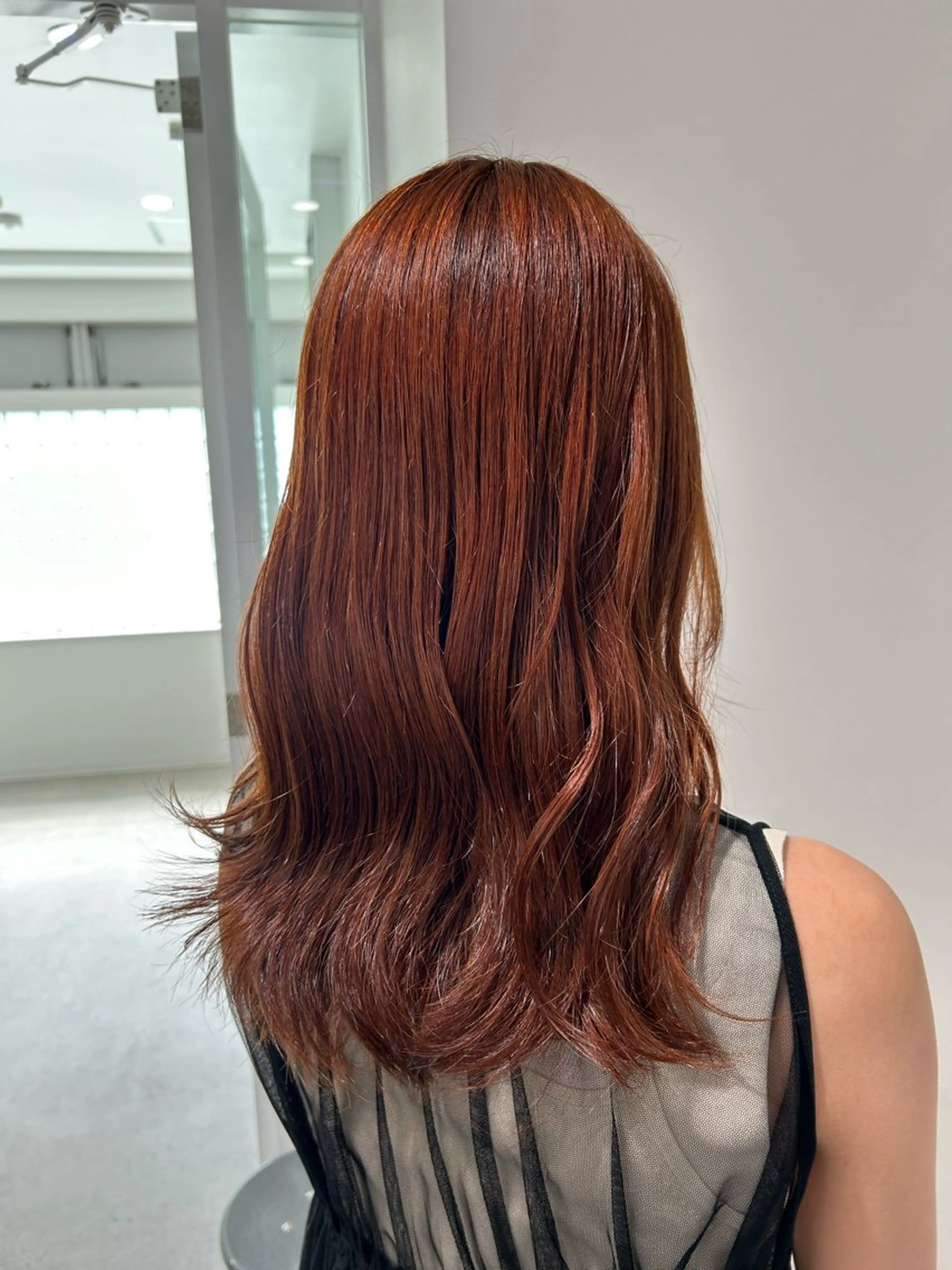 ロング カラー カット 縮毛矯正 愛結 暖色カラー🎀🩰のヘアスタイル