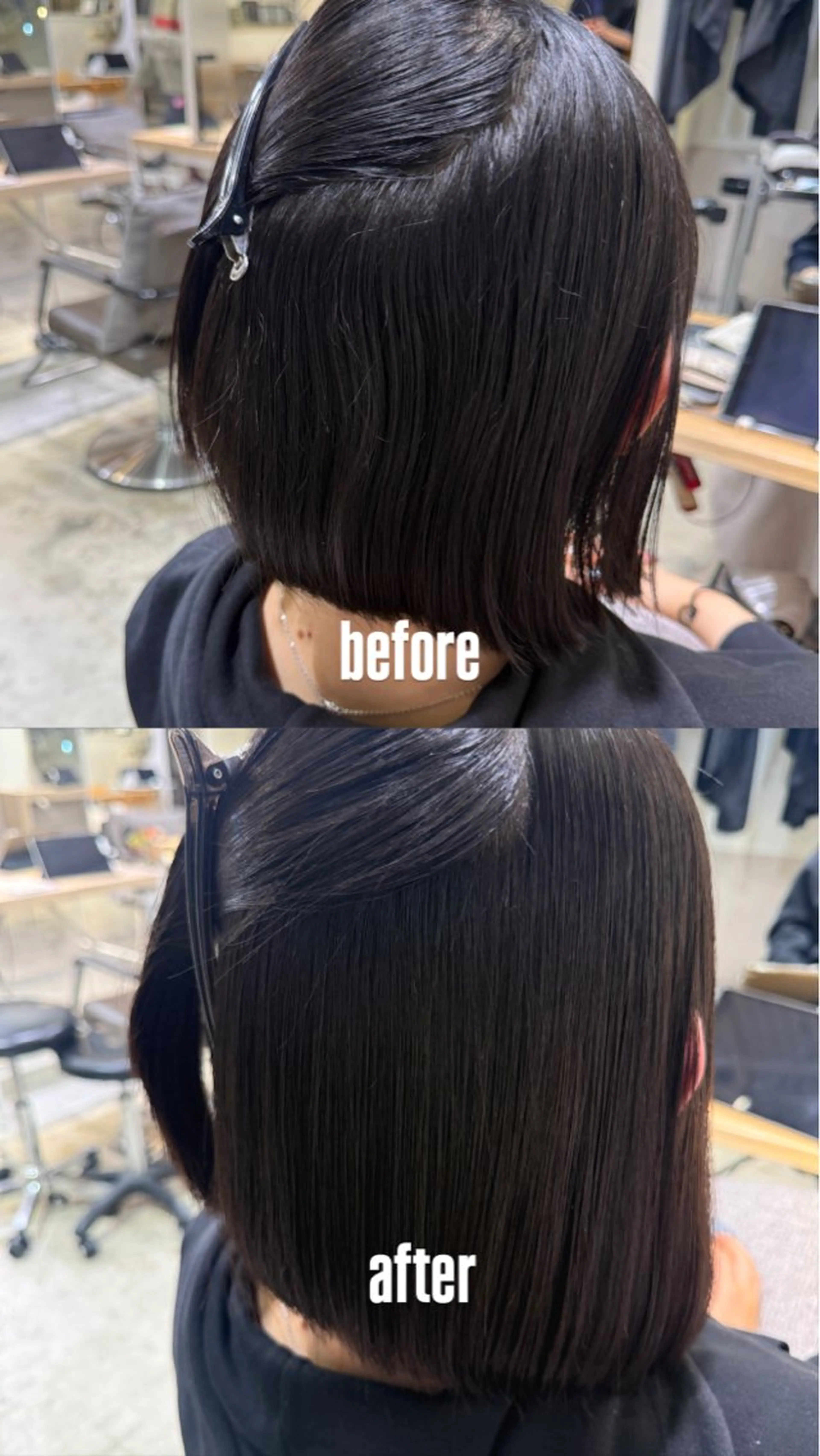 セミロング 縮毛矯正 トリートメント 縮毛矯正 山本 あのんのヘアスタイル