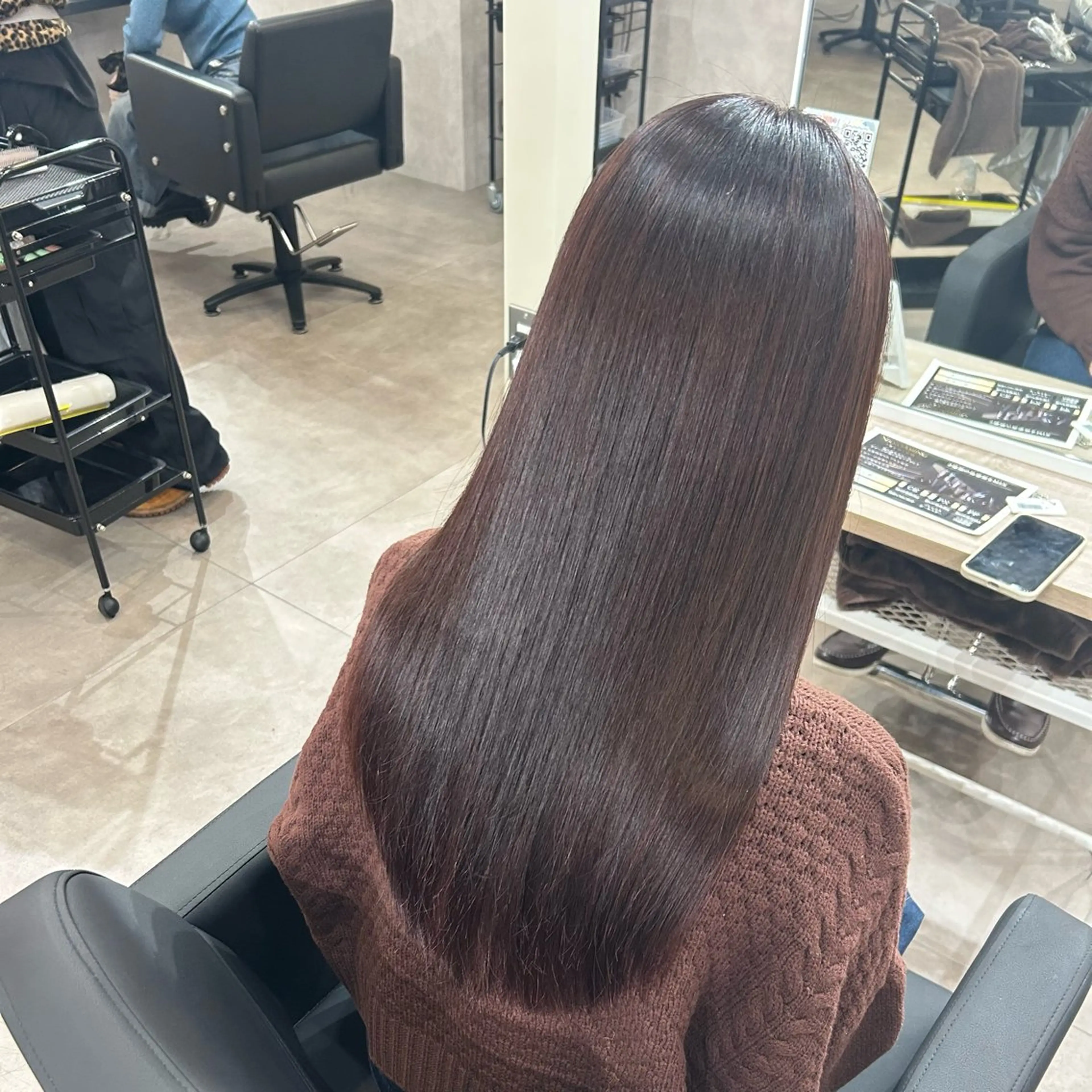 ロング 縮毛矯正 上島 愛永のヘアスタイル