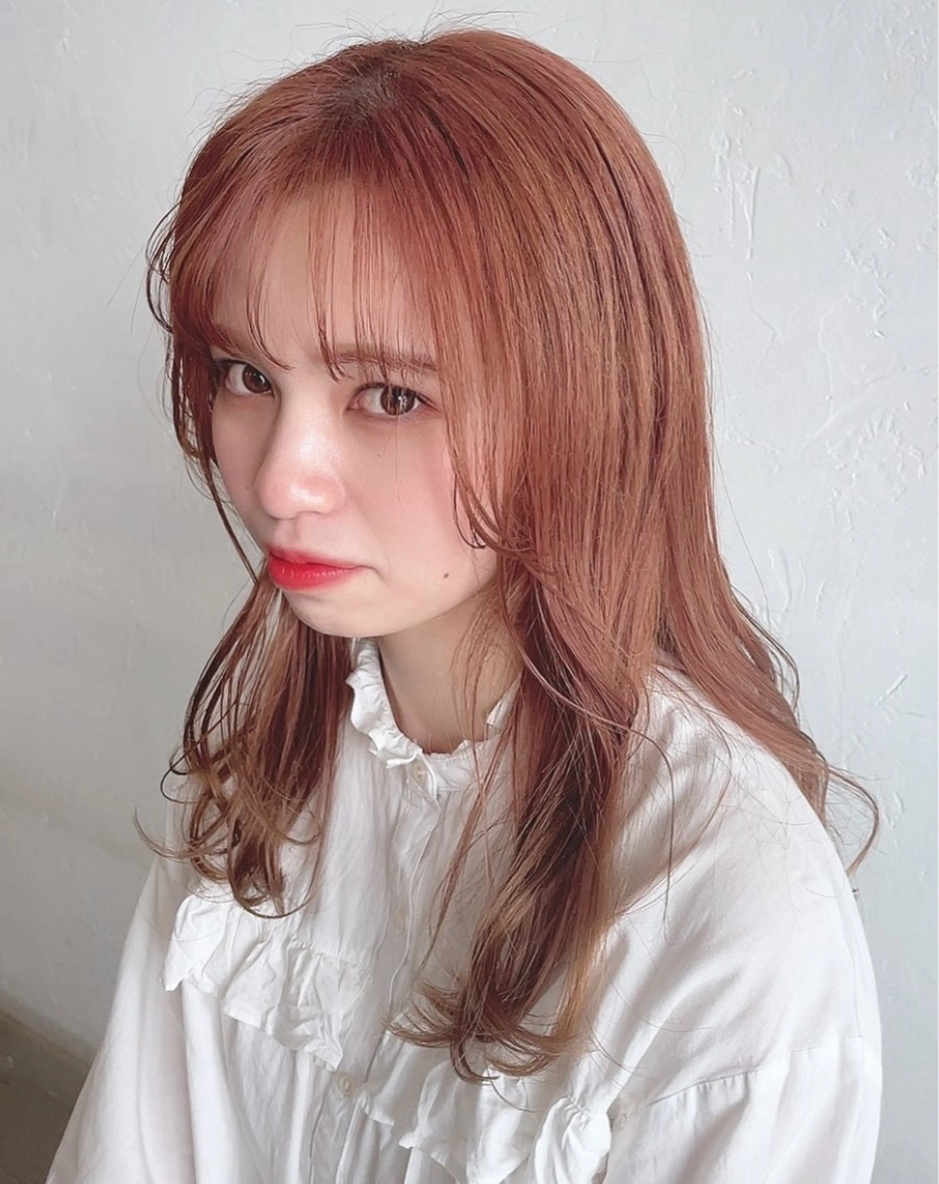 カラー ベージュカラー ピンクカラー ピンクベージュ ヘアカラー Sherry/R 三川町　木村祐里奈のヘアスタイル