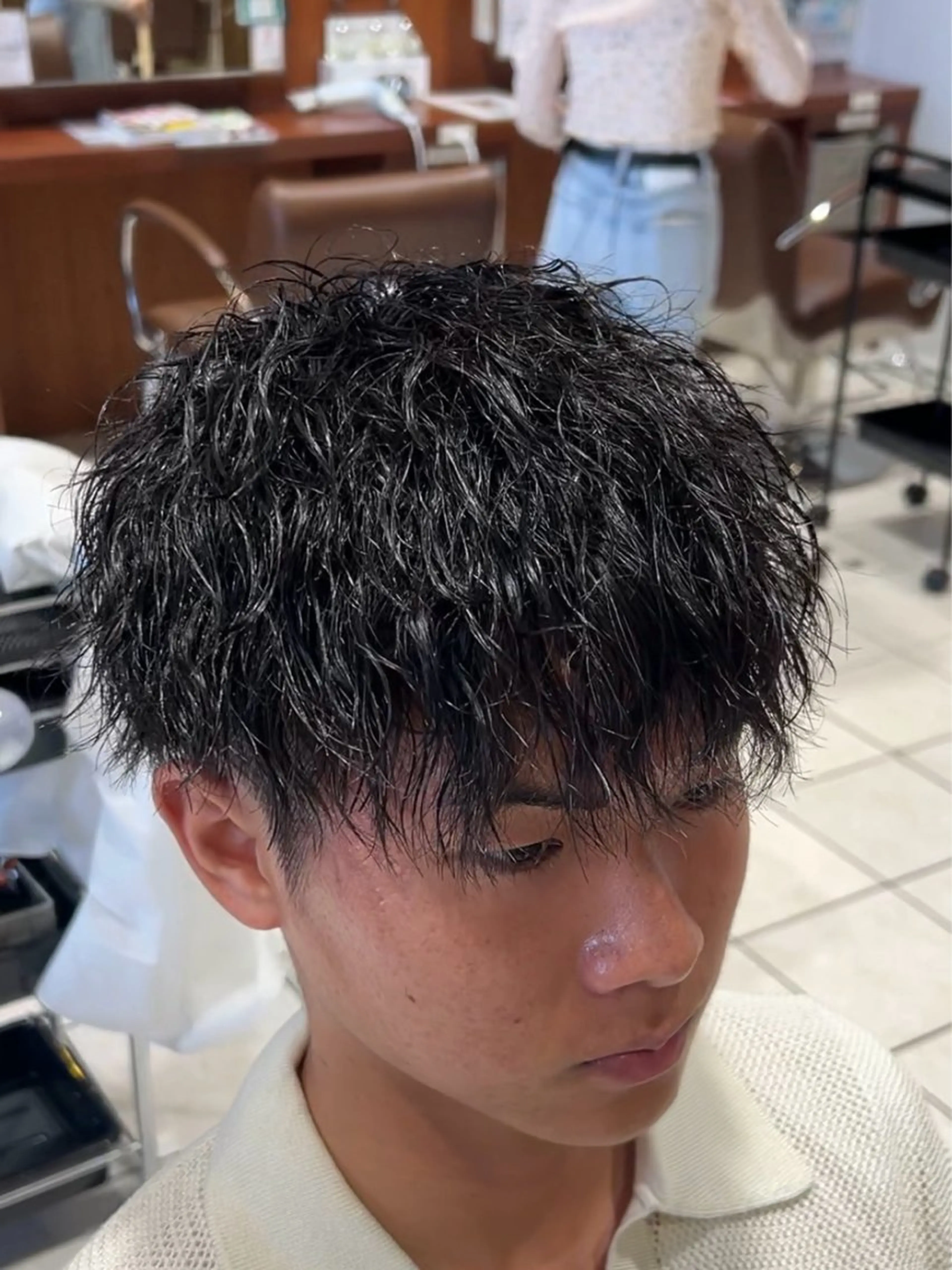 ショート パーマ メンズ メンズパーマ メンズツイストパーマ ツイストパーマ 福井 太暉のヘアスタイル