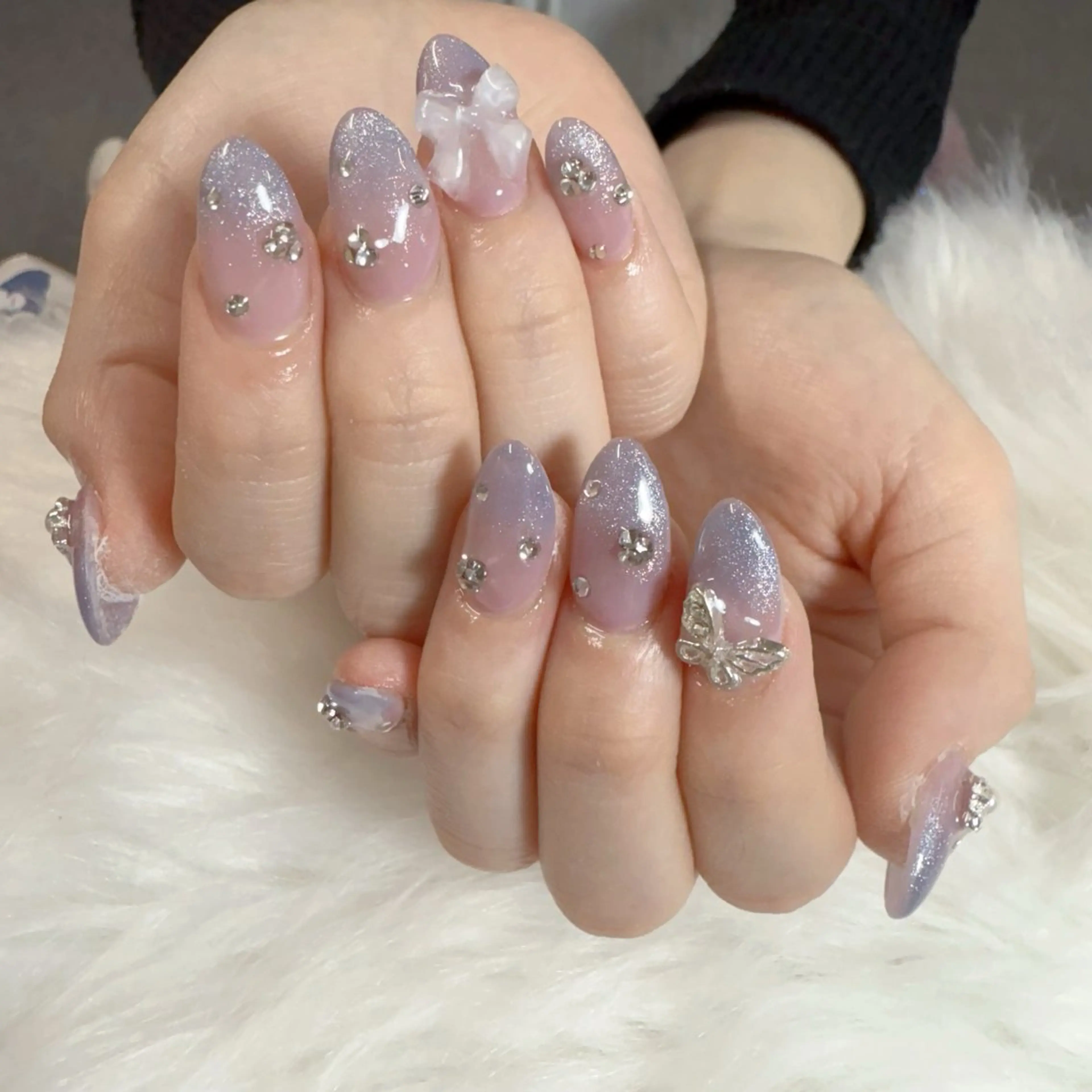 ネイル ハンドネイル 🎀nana🫧 ワンホンネイル🎀のネイルデザイン