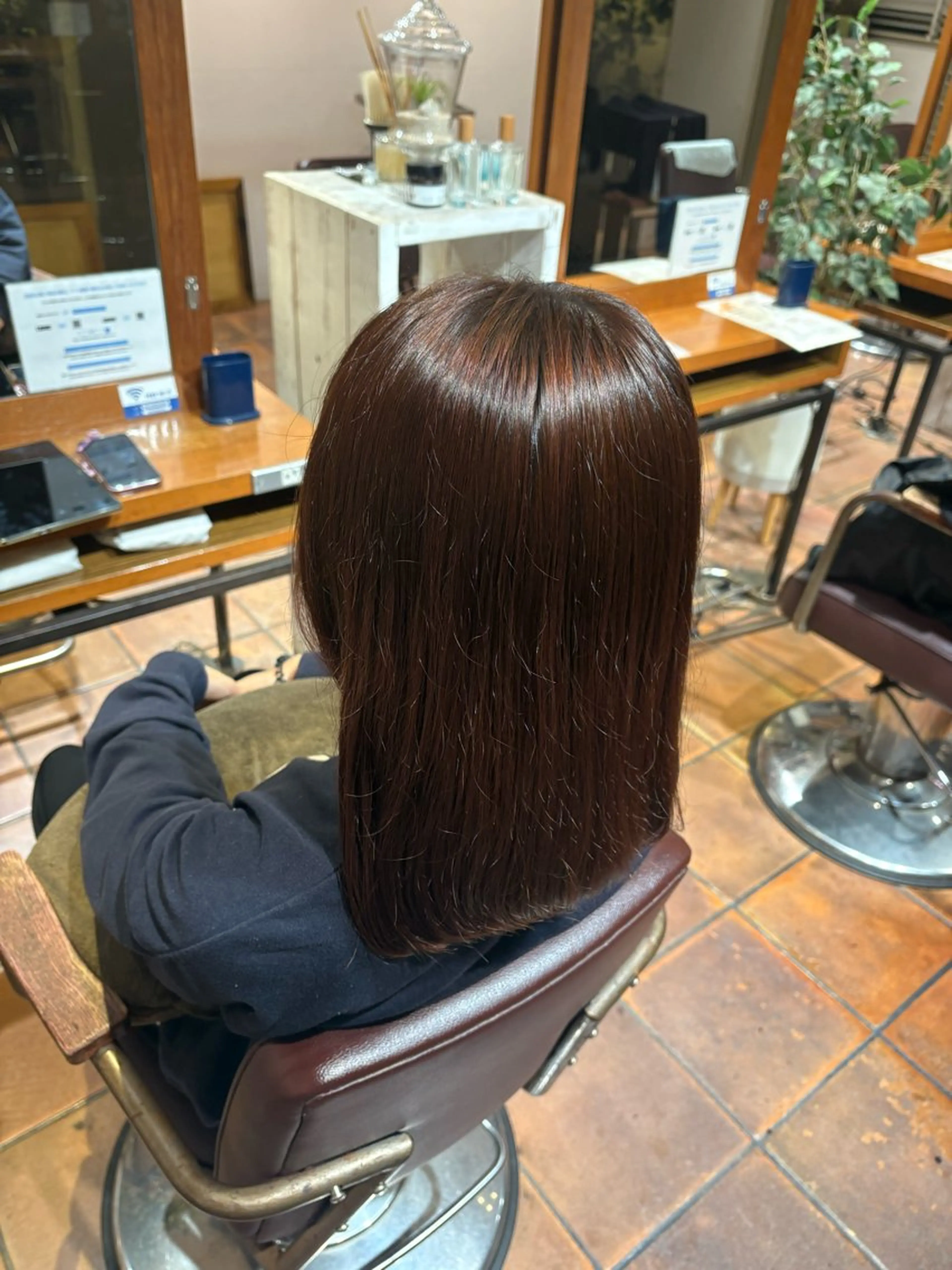 ミディアム カラー Yu-ka🌼*･ カラー縮毛矯正❣️のヘアスタイル