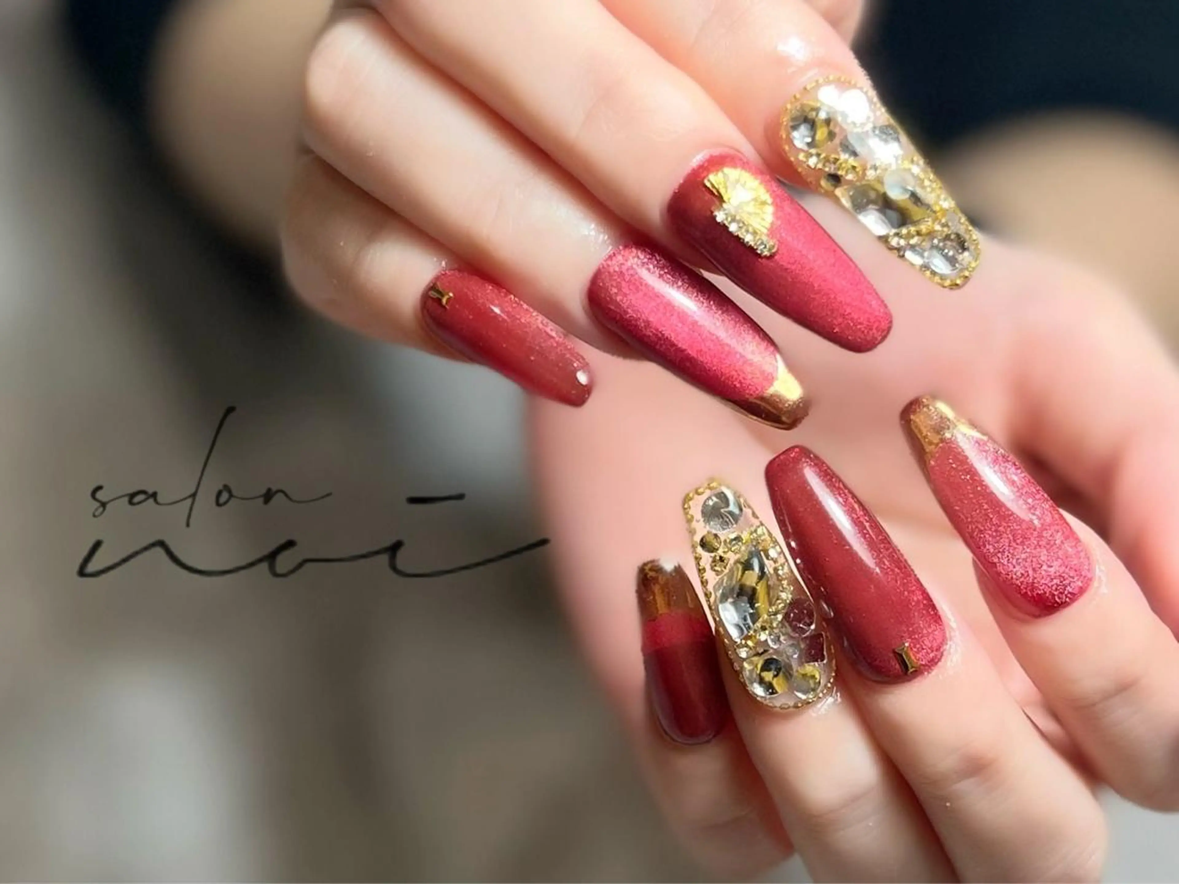 ネイル スカルプネイル ハンドネイル salon noiのネイルデザイン