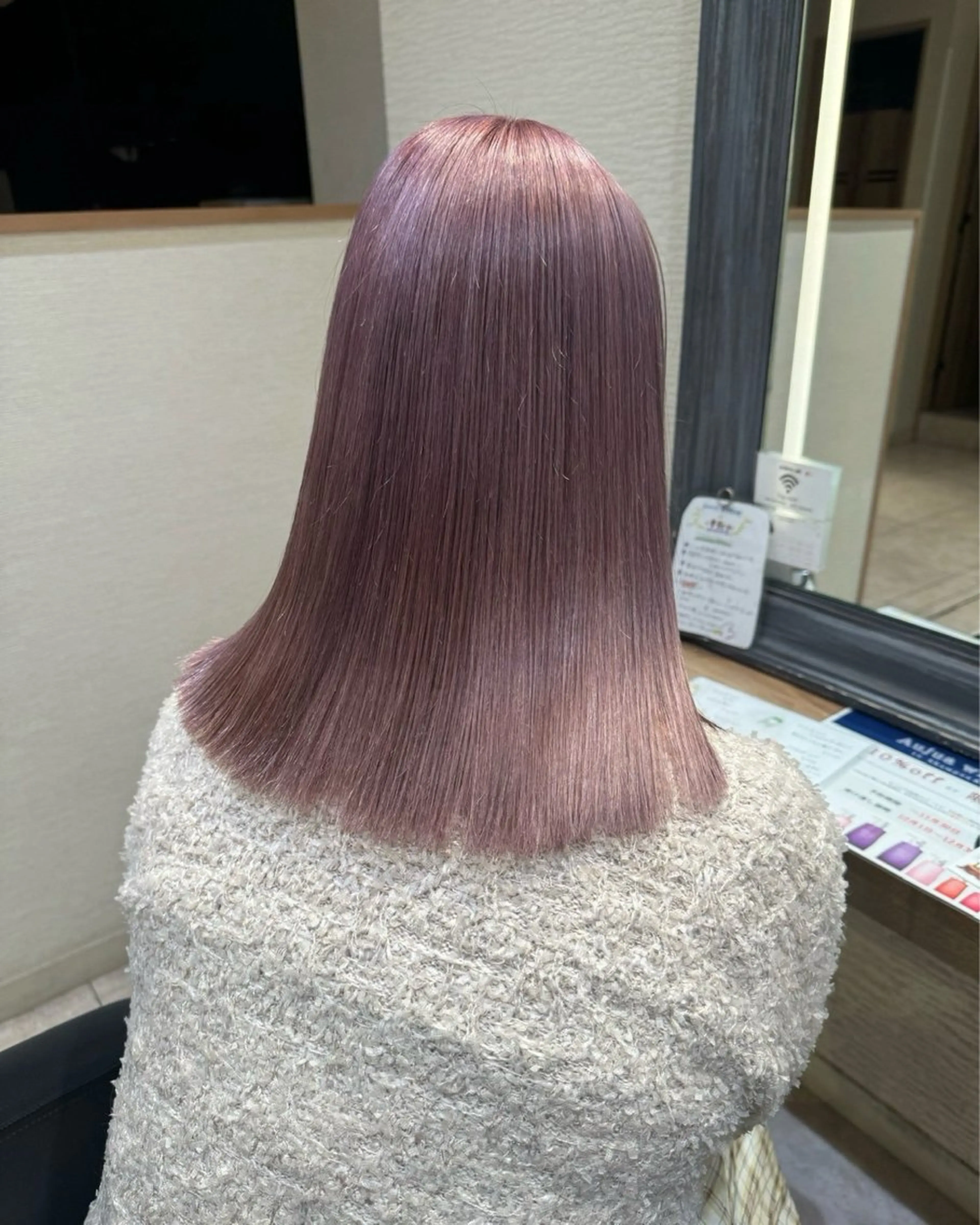 セミロング 暖色カラー💞🎀 ゆいのヘアスタイル