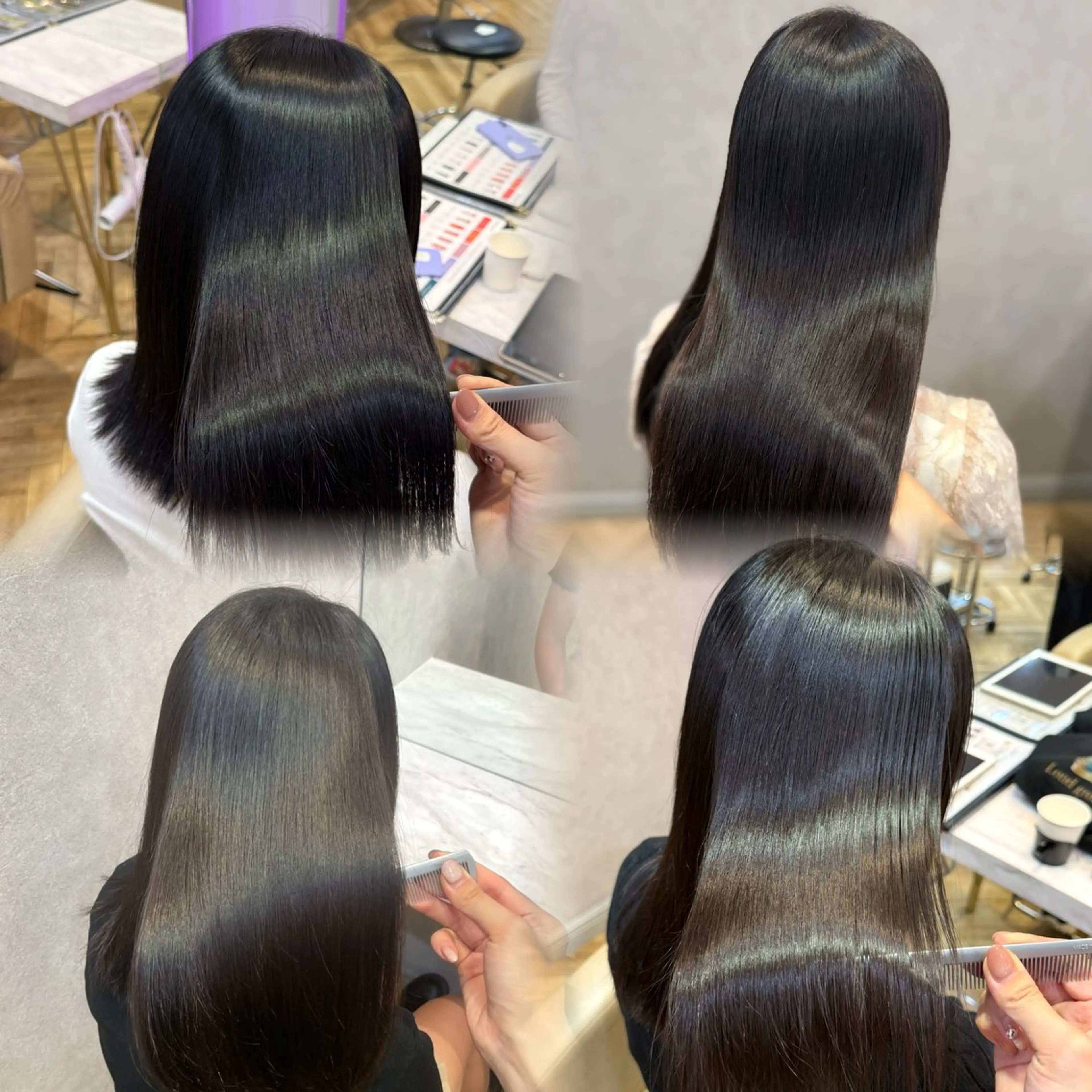 【パヤ毛・うねり解消🔥】似合わせカット+透明感カラー+巻ける艶髪縮毛矯正+髪質改善トリートメント❤️‍🩹🎶✨の写真