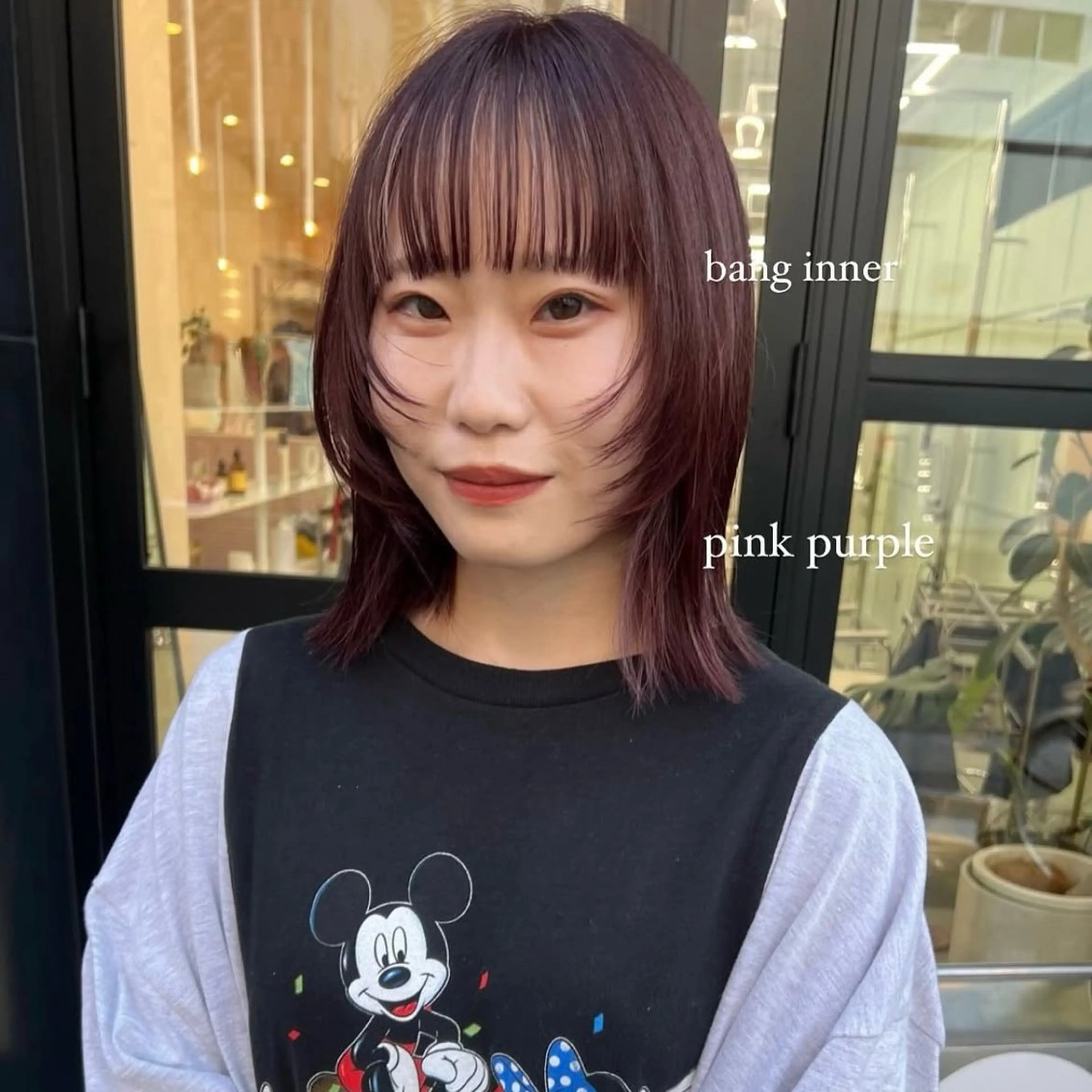 ミディアム カラー レイヤーカット カット ヘアカラー arisa/暖色 /伏見/レイヤーのヘアスタイル