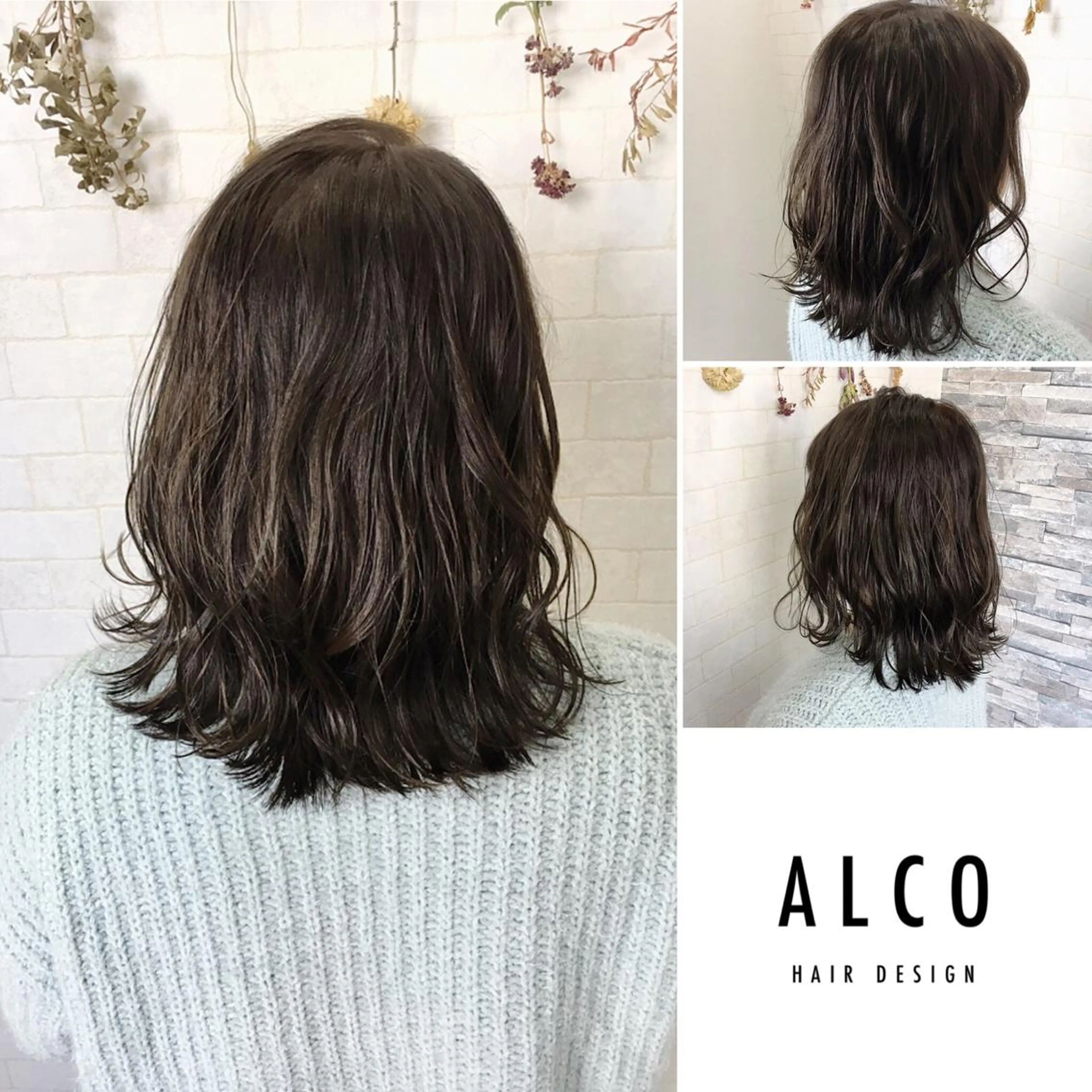 ミディアム カラー ワタイショウタ 髪質改善✨眉毛サロンのヘアスタイル