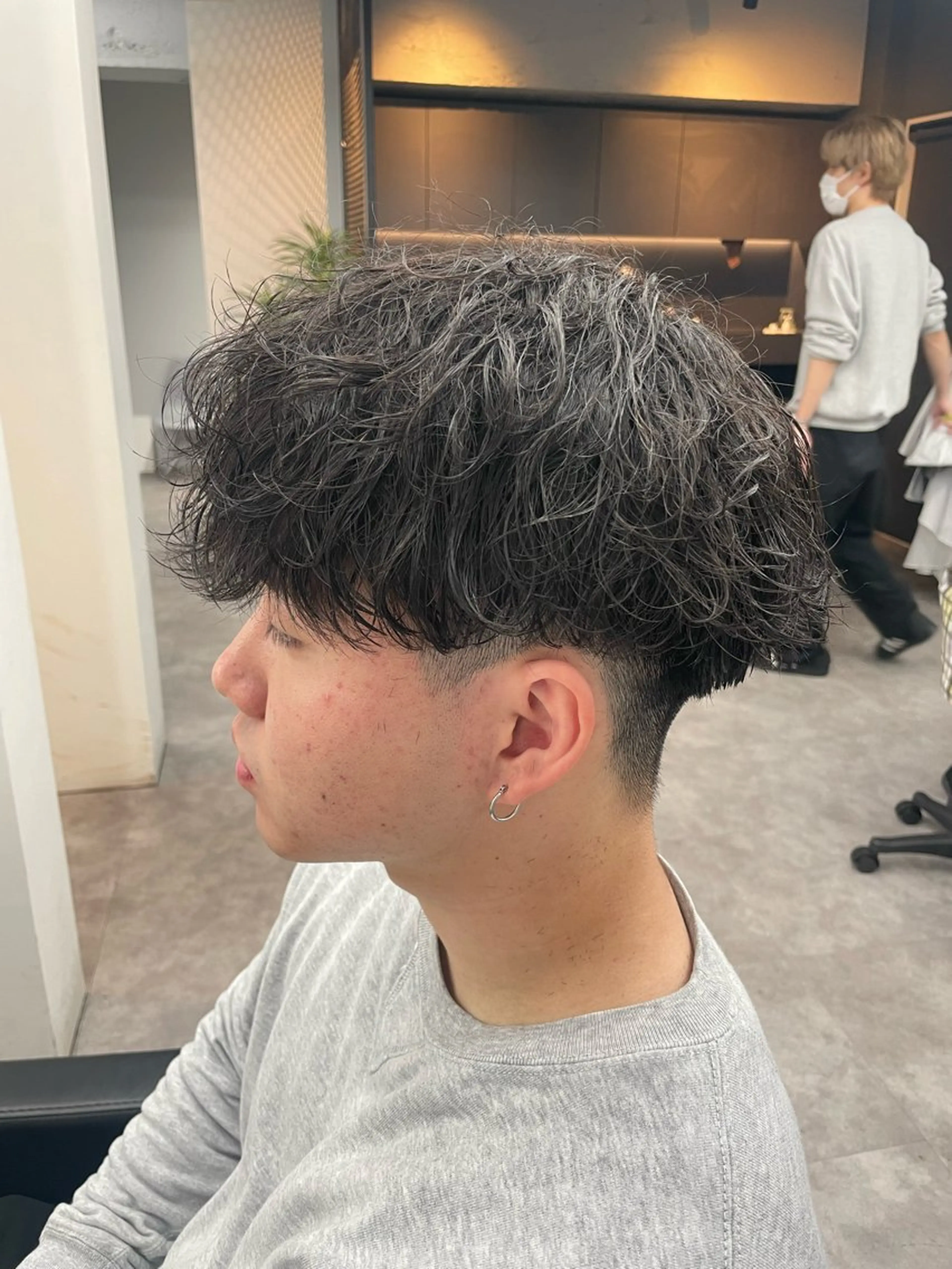 ショート パーマ メンズ カット パーマ 社会人向けパーマ 北千住No.1林和輝のヘアスタイル