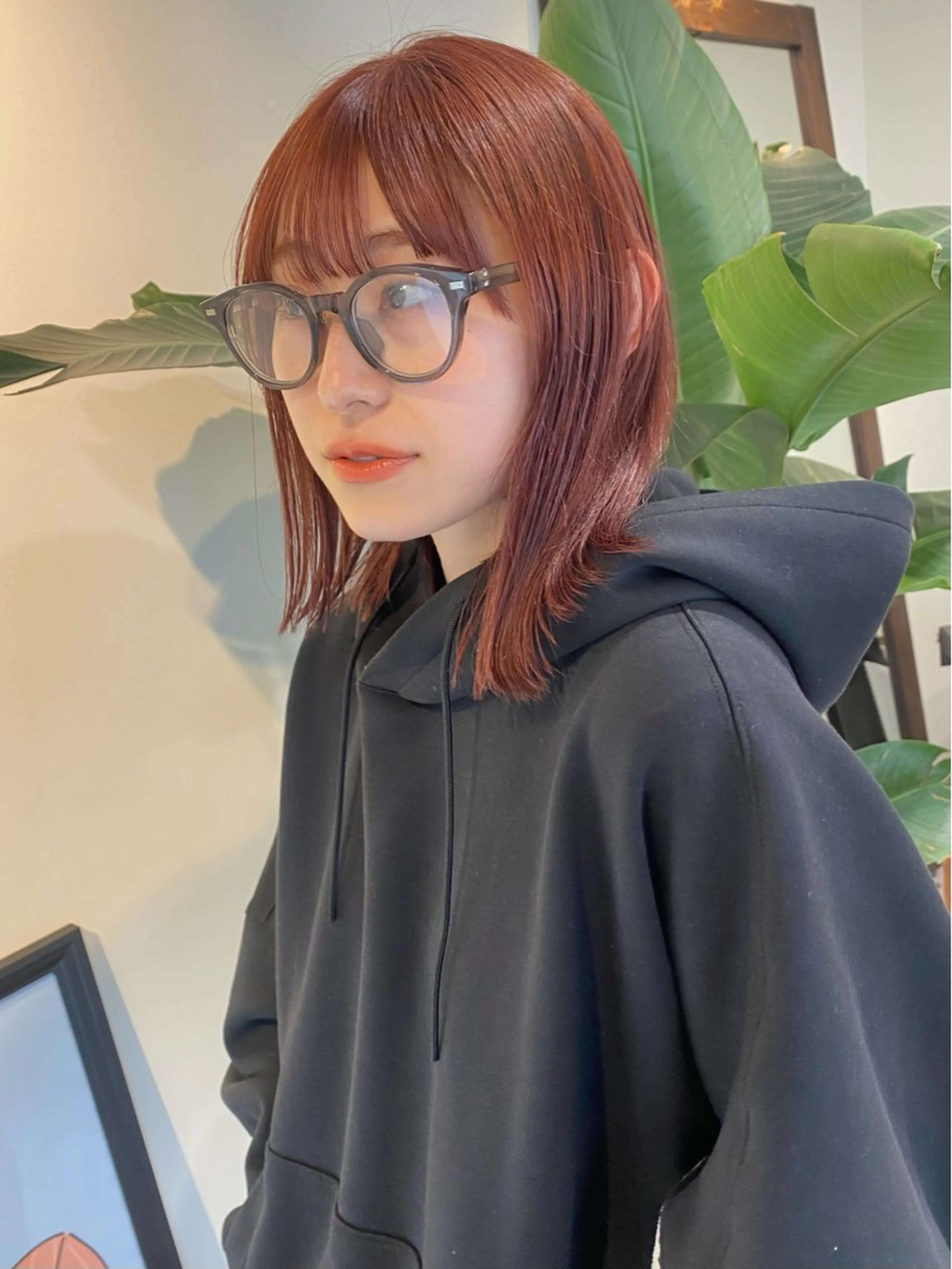 ミディアム カラー HANAME 原宿美容室のヘアスタイル