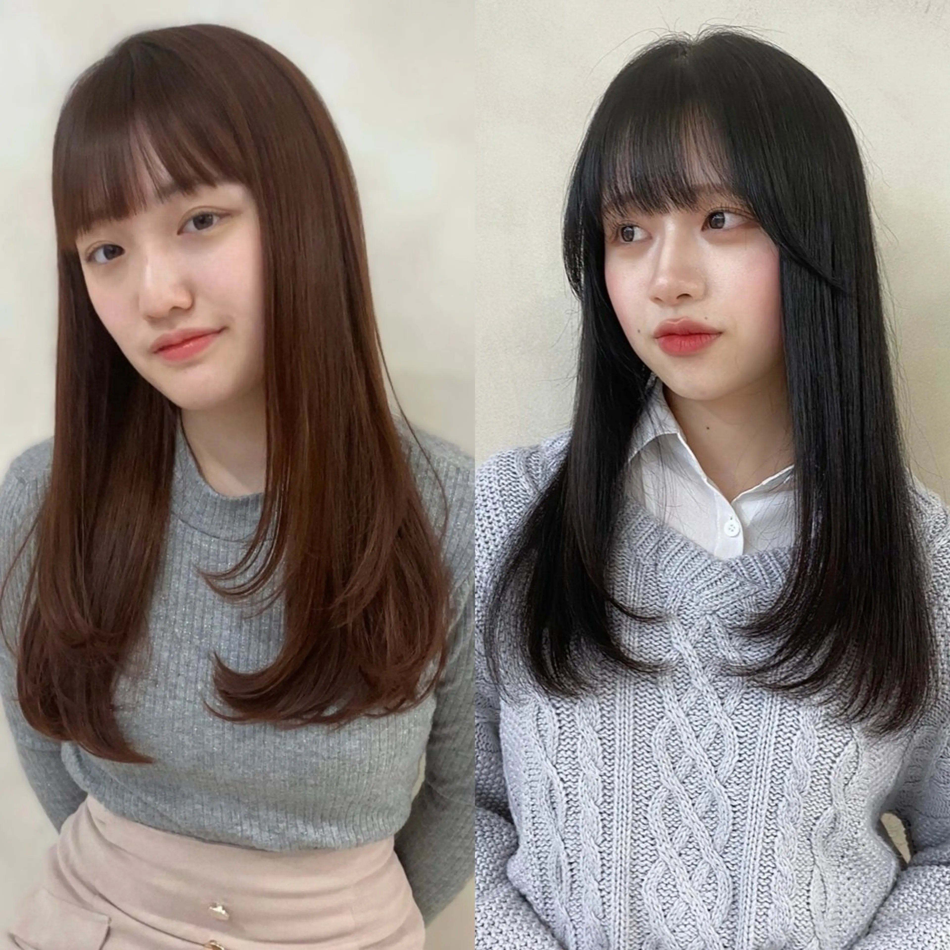 セミロング 顔まわりレイヤー 顔周りカット 韓国風ヘア レイヤーカット 新宿/韓国レイヤー/ 顔まわり/メンズヘアのヘアスタイル