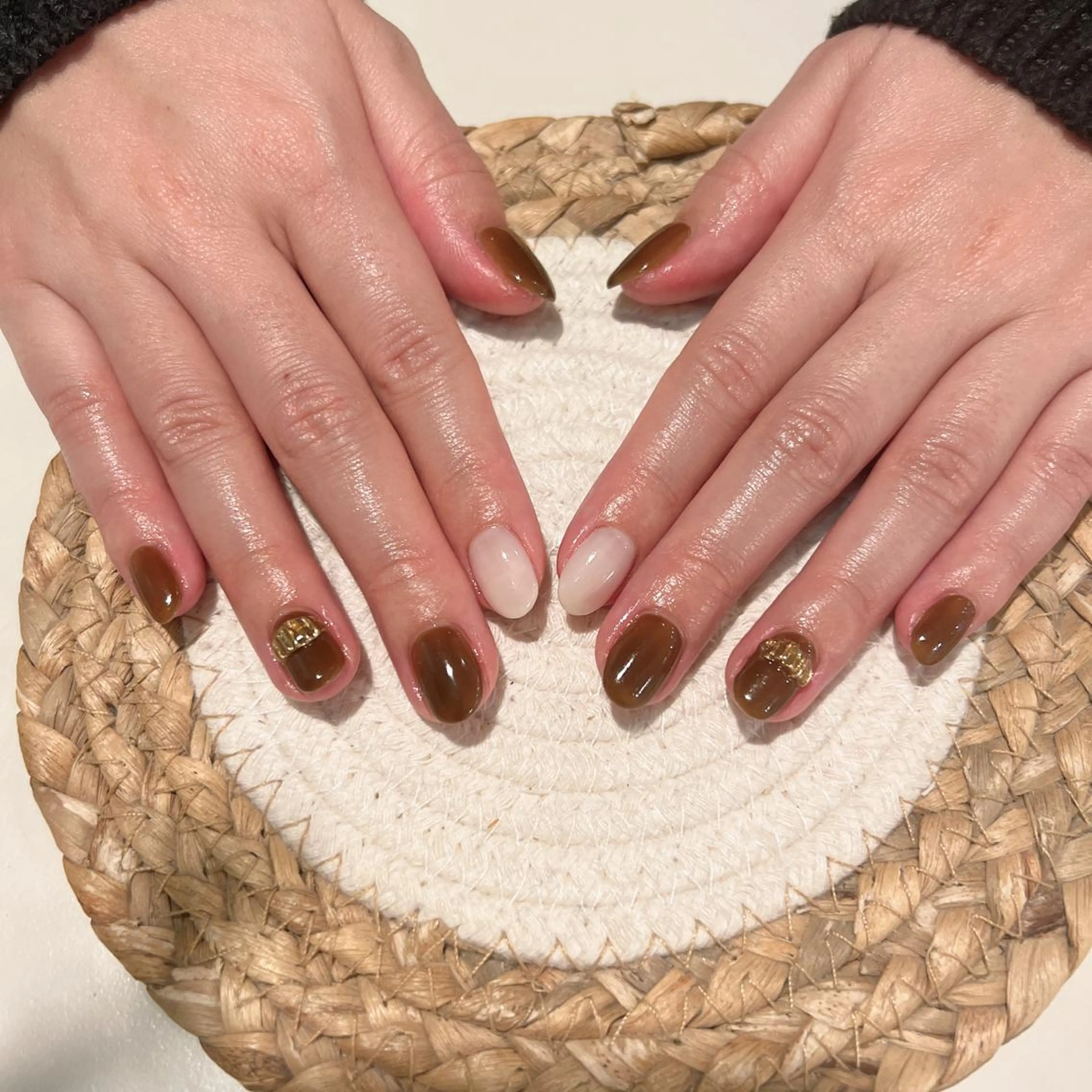 ネイル フラッシュネイル フレンチネイル ガラスフレンチ グラデーション 氷ネイル・うるうるネイル You&Me Yukiのネイルデザイン