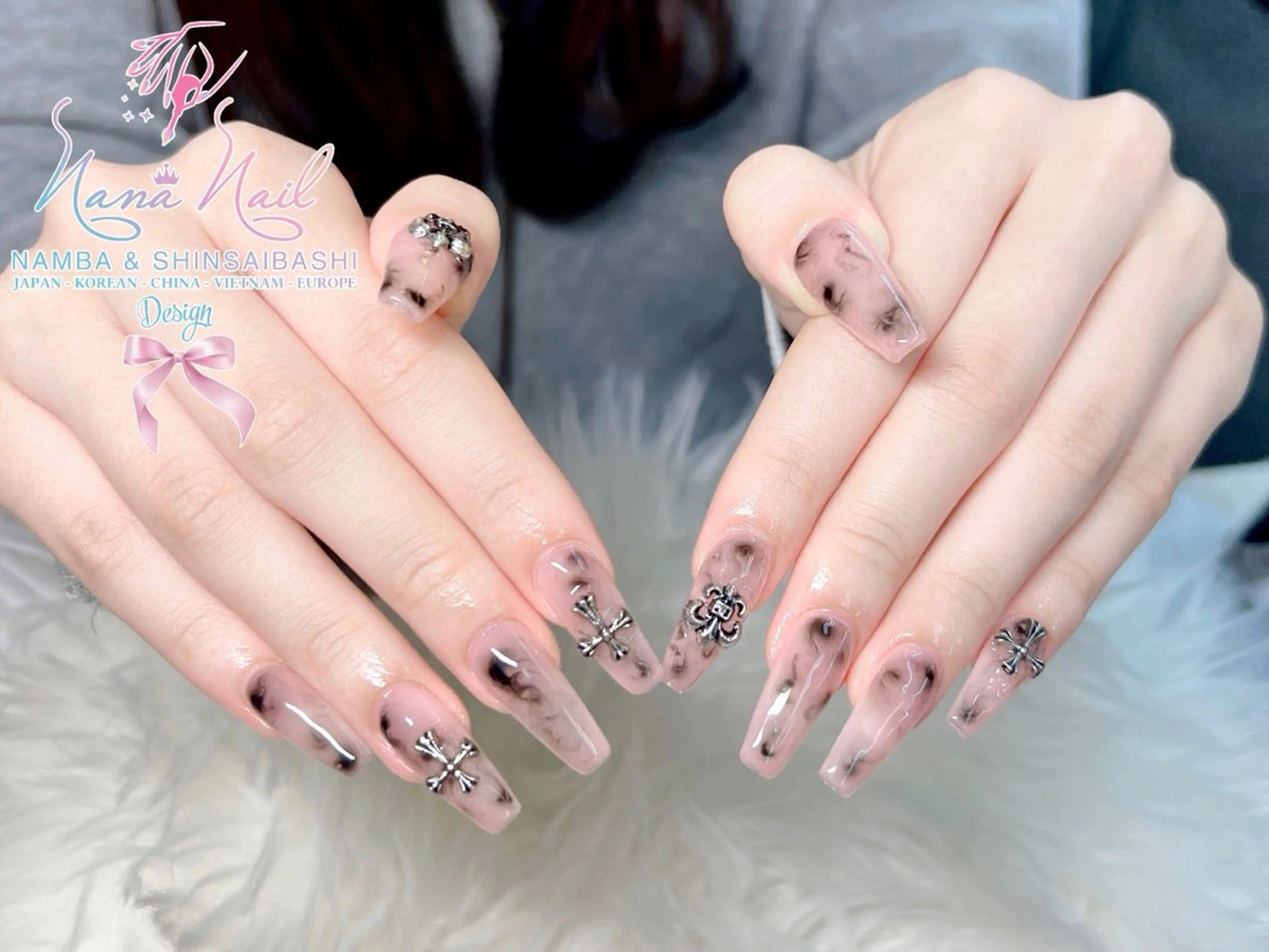 ネイル アートネイル フットネイル 韓国ネイル ロングネイル 持ち込み リナネイル 長堀橋店／東心斎橋店のネイルデザイン